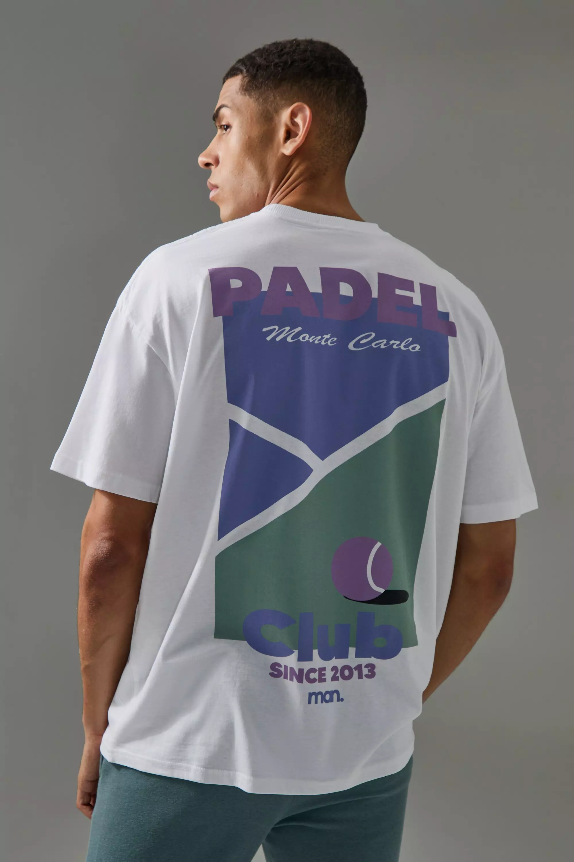 White Active Oversized Padel Club Graphic T-shirt alternative image