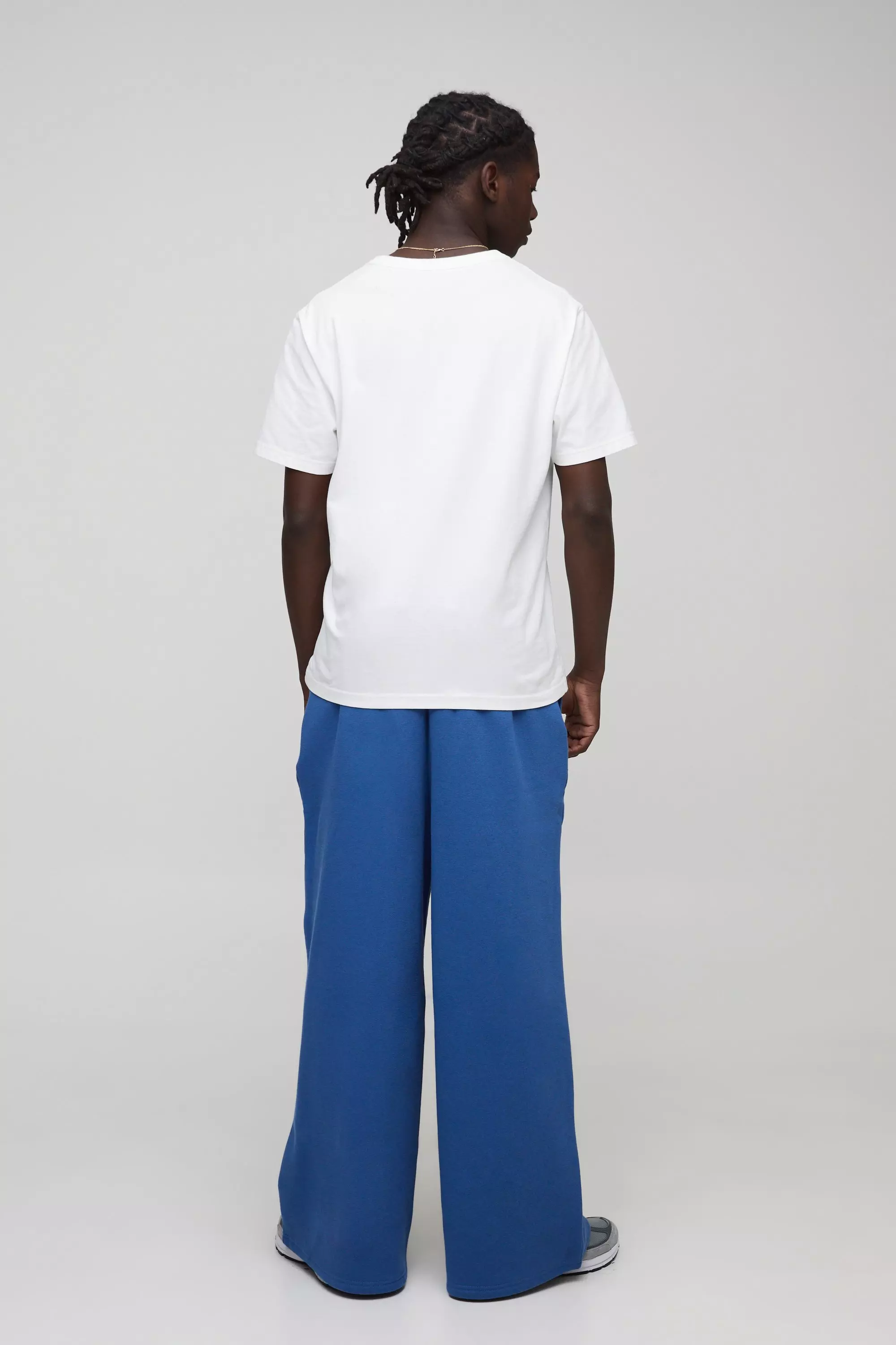 Cobalt Extreme Wide Leg Man Spray Wash Joggers alternative image