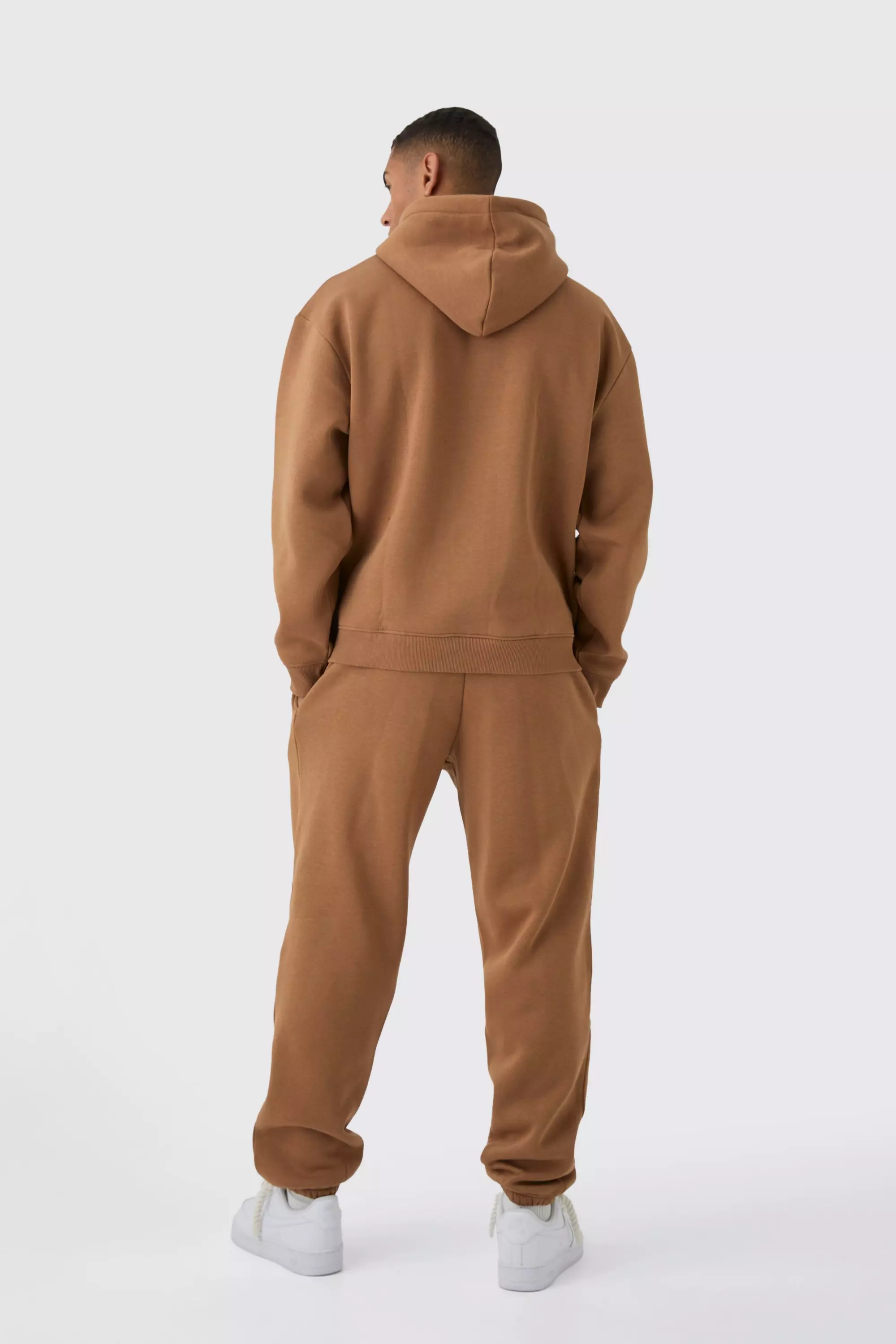 Taupe Oversized Man Spray Wash Hoodie alternative image