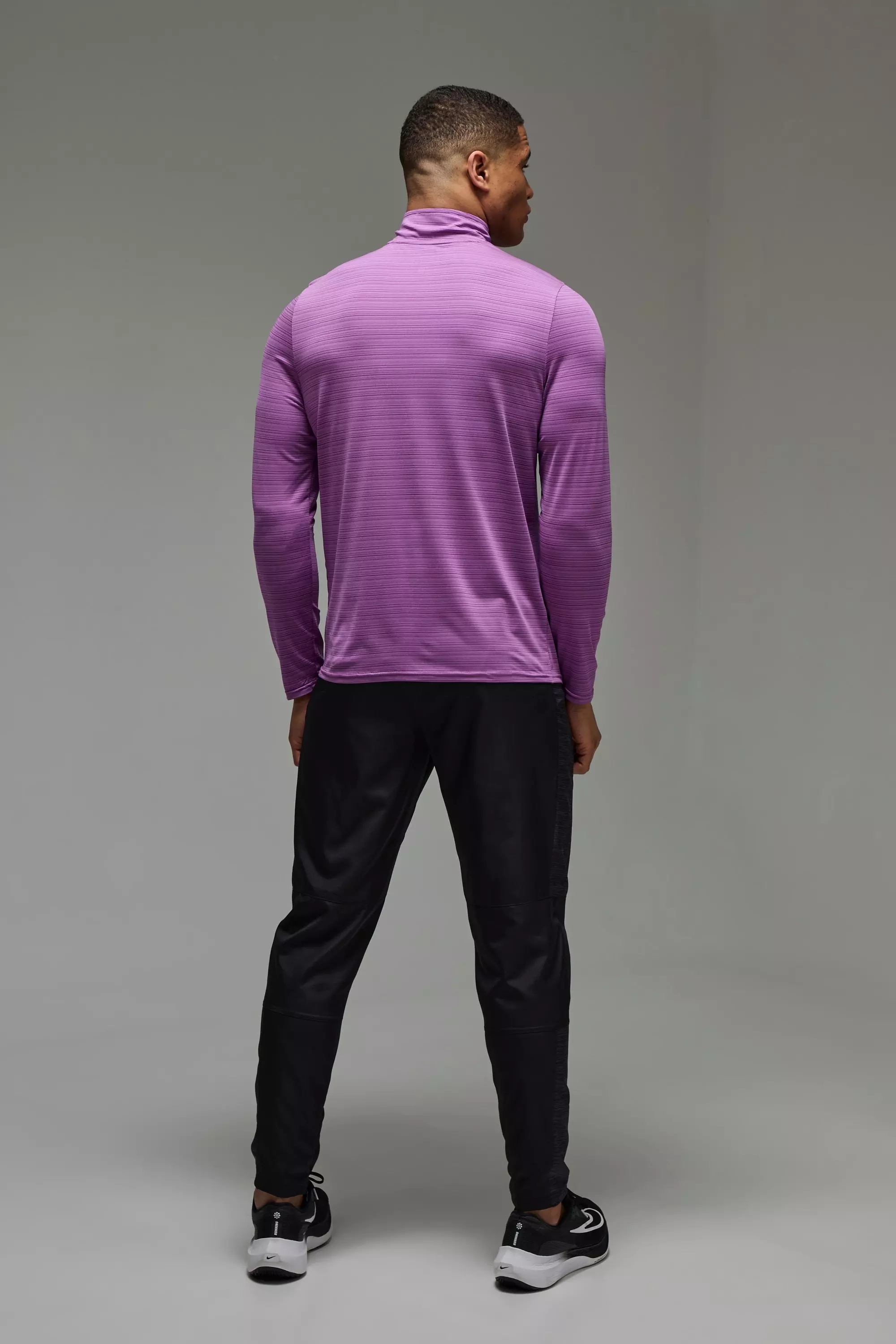 Purple Man Active Dunne Performance Korte Rits alternatieve afbeelding
