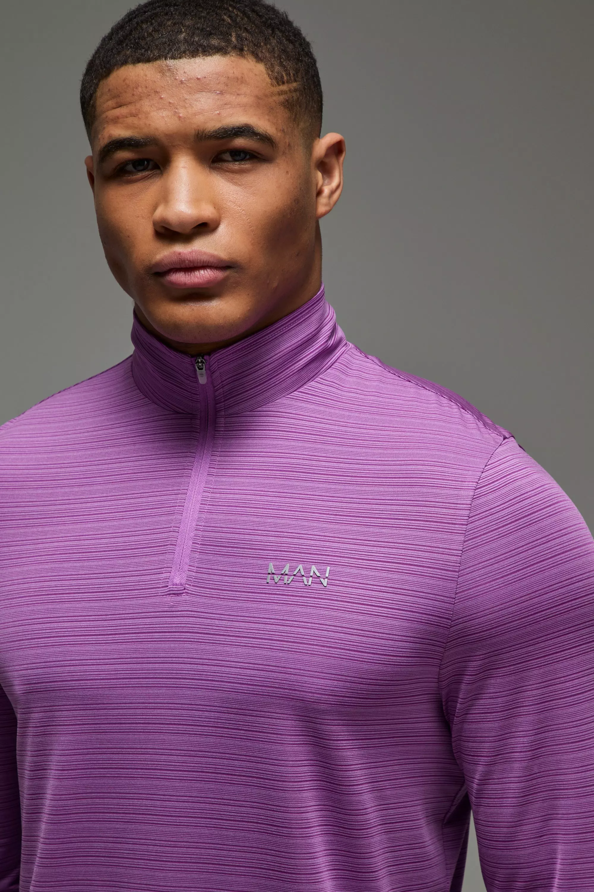 Purple Man Active Dunne Performance Korte Rits alternatieve afbeelding