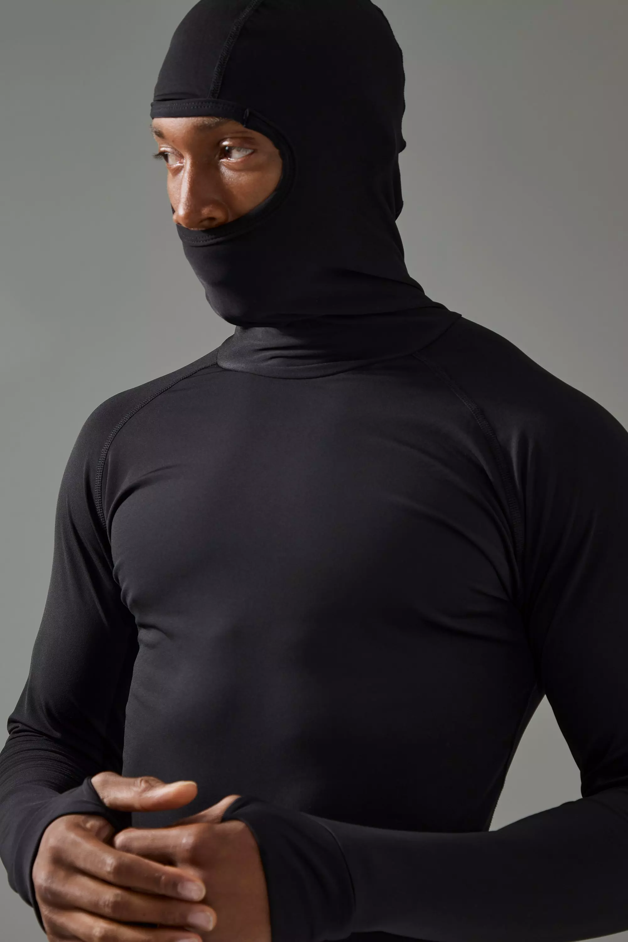 Black Man Active Long Sleeved Head Cover Base Layer alternative image