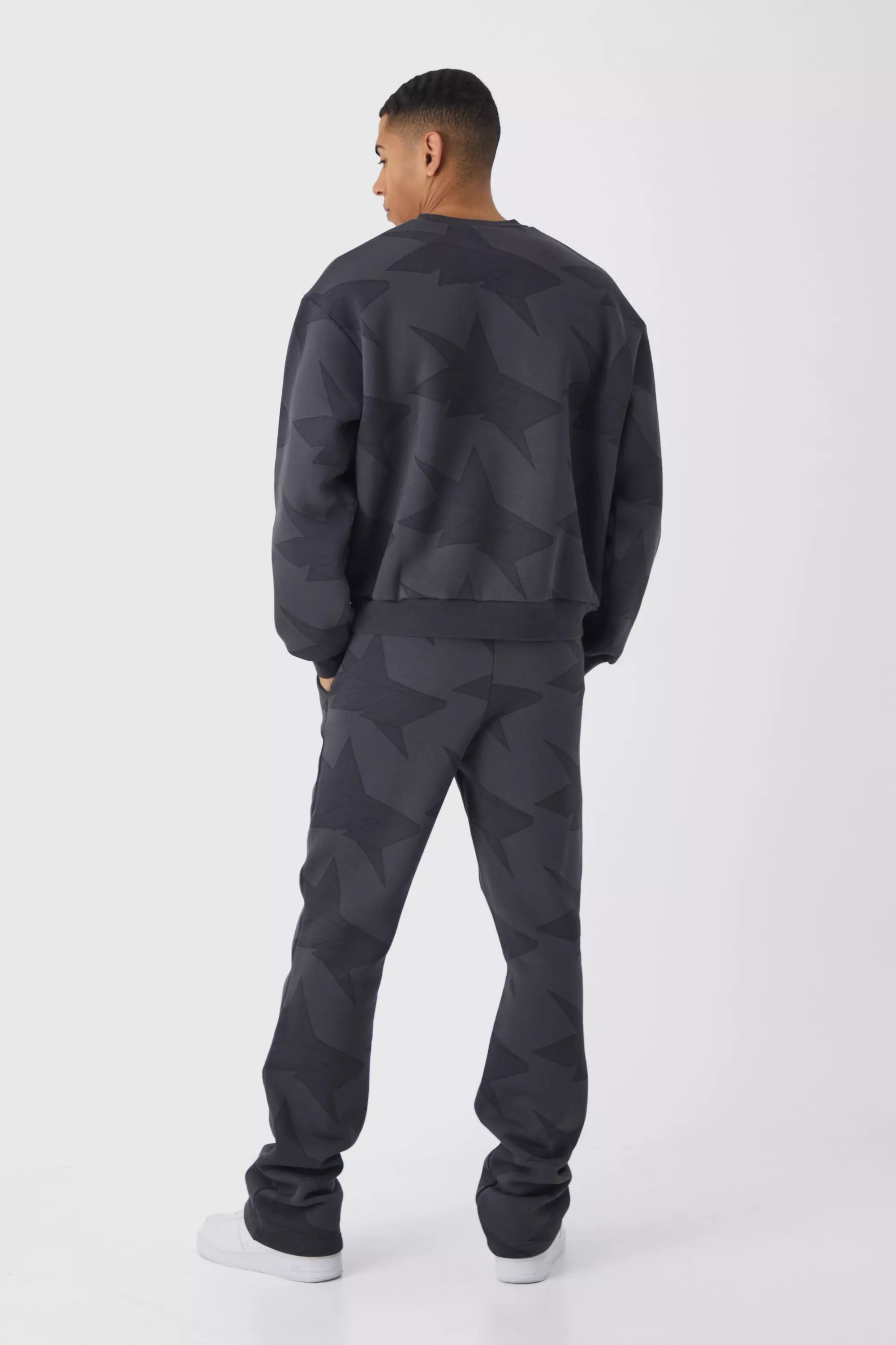 Boohooman all over print tracksuit on sale