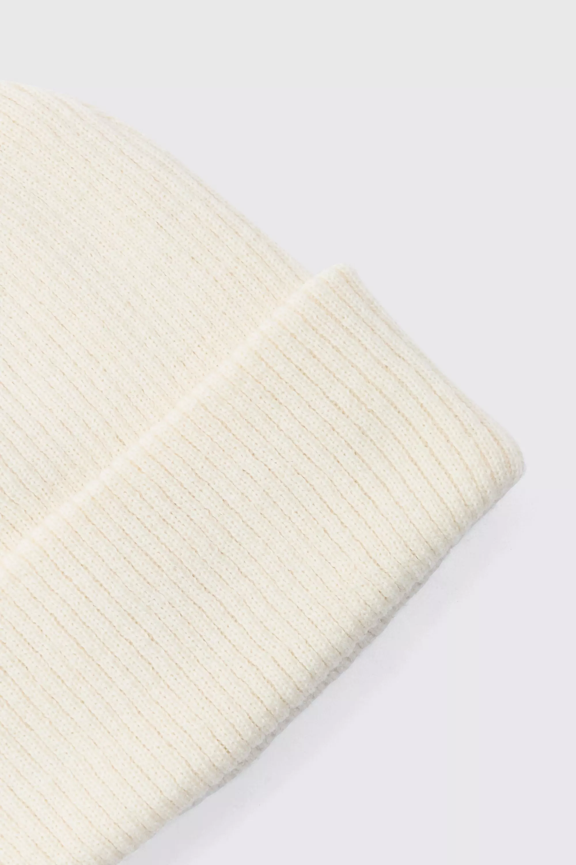 Berretto Beanie Classico A Coste, White immagine alternativa