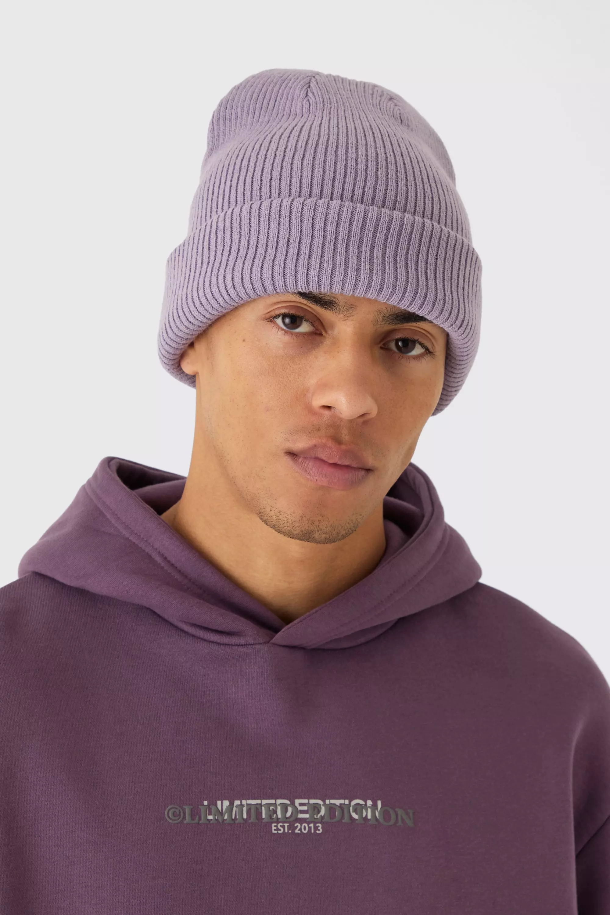 Ribbed Classic Beanie Lilac