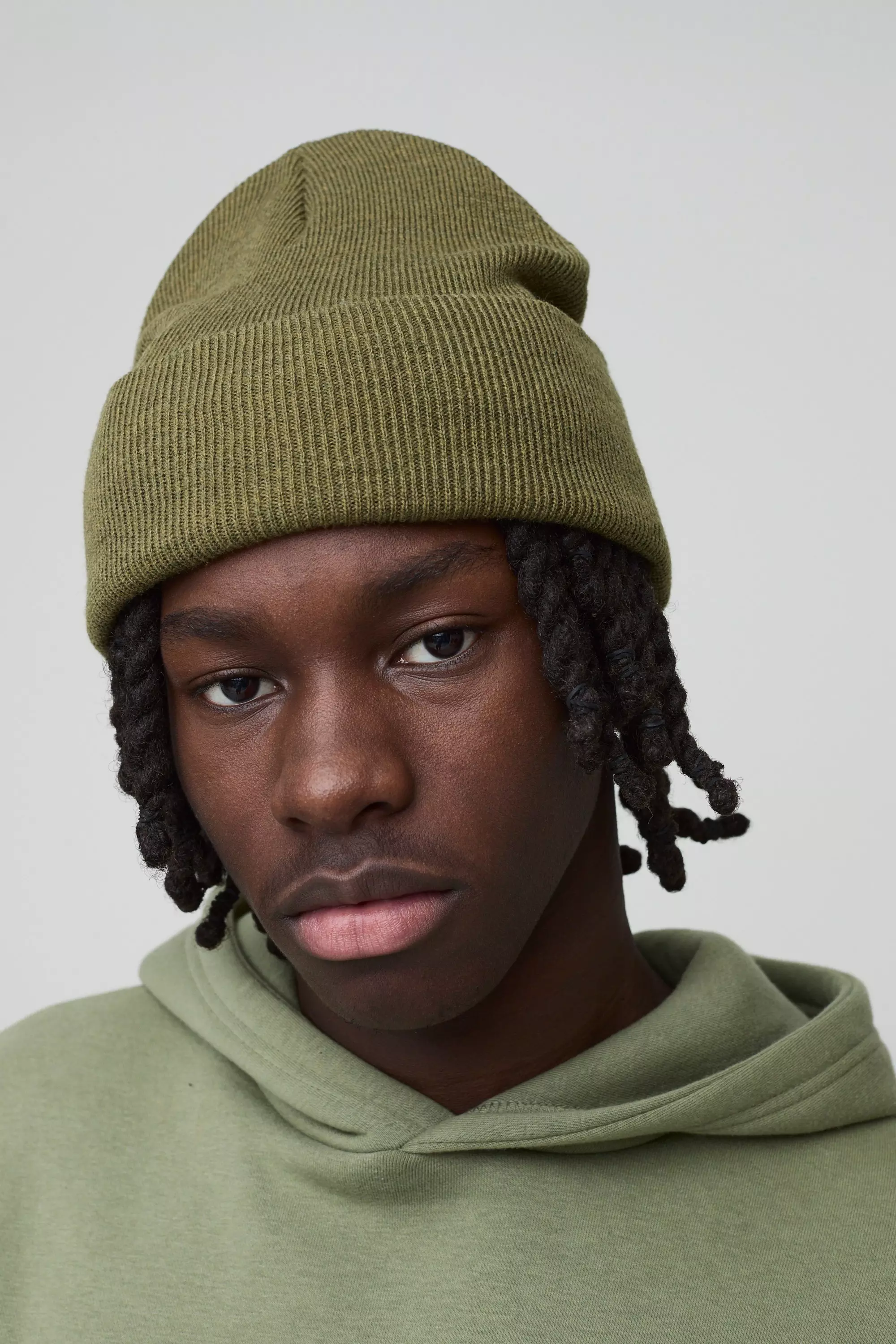 Bonnet style skater, Olive autre image