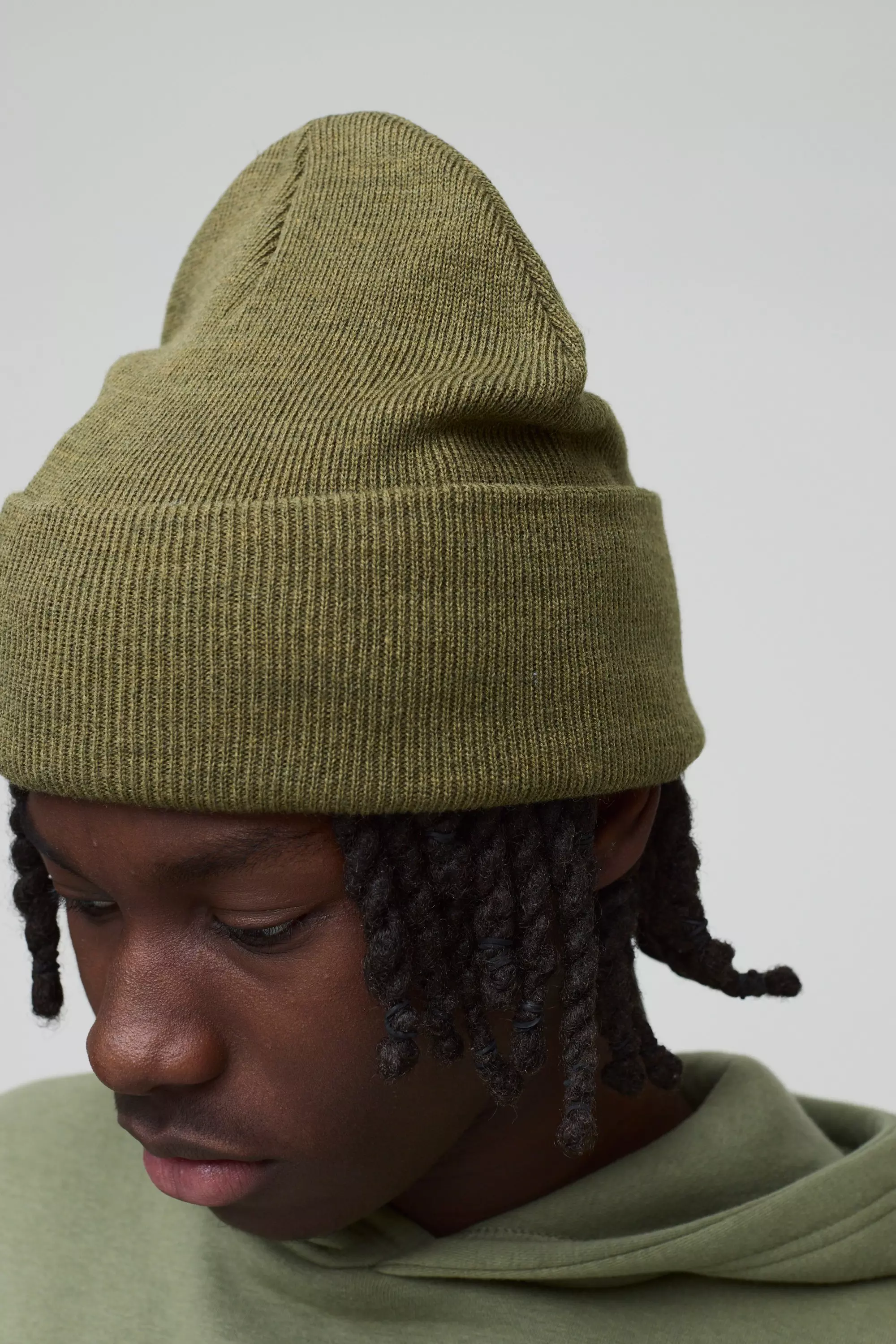 Bonnet style skater, Olive autre image