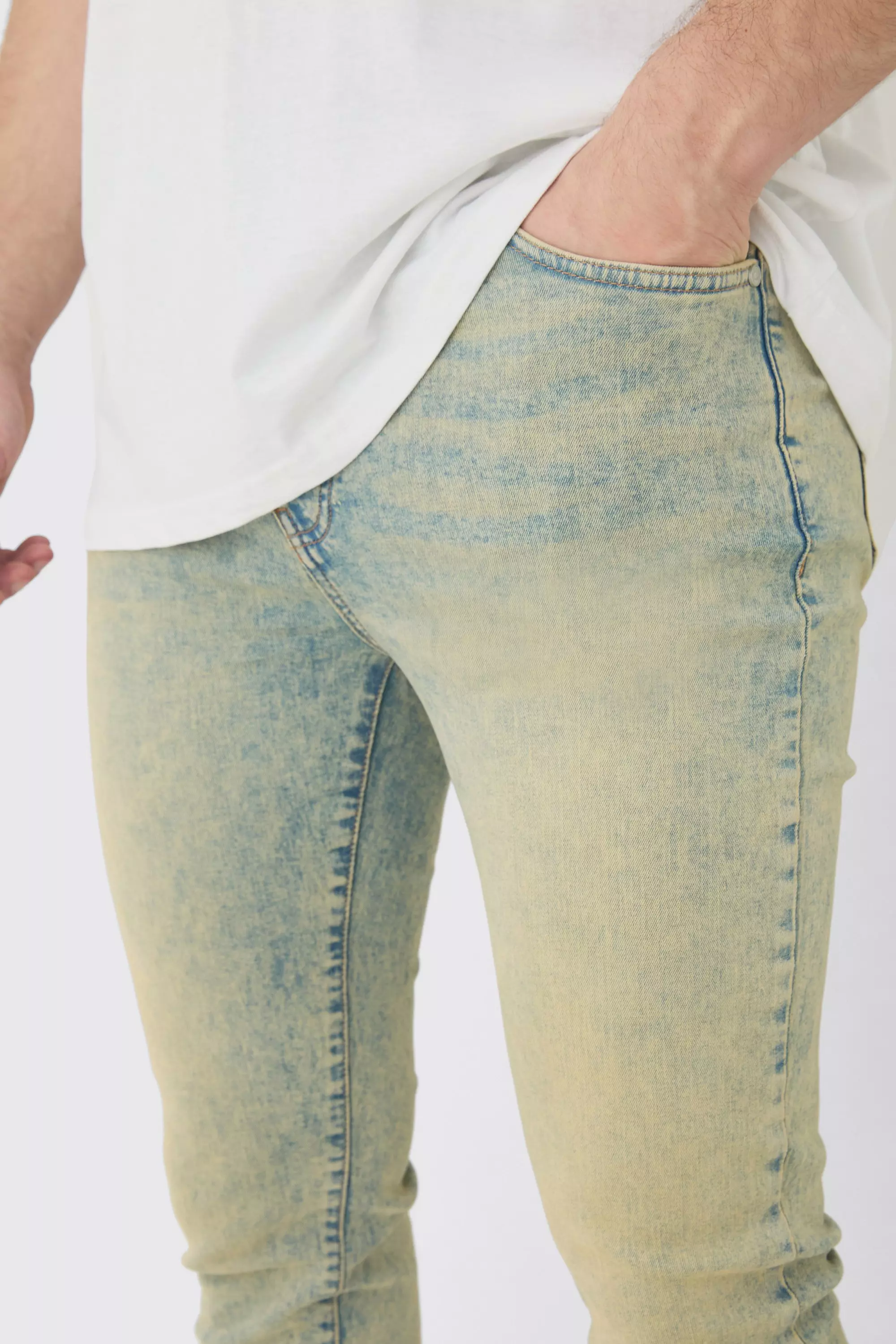 Bleach wash Tall Gebleekte Stretch Skinny Jeans alternatieve afbeelding