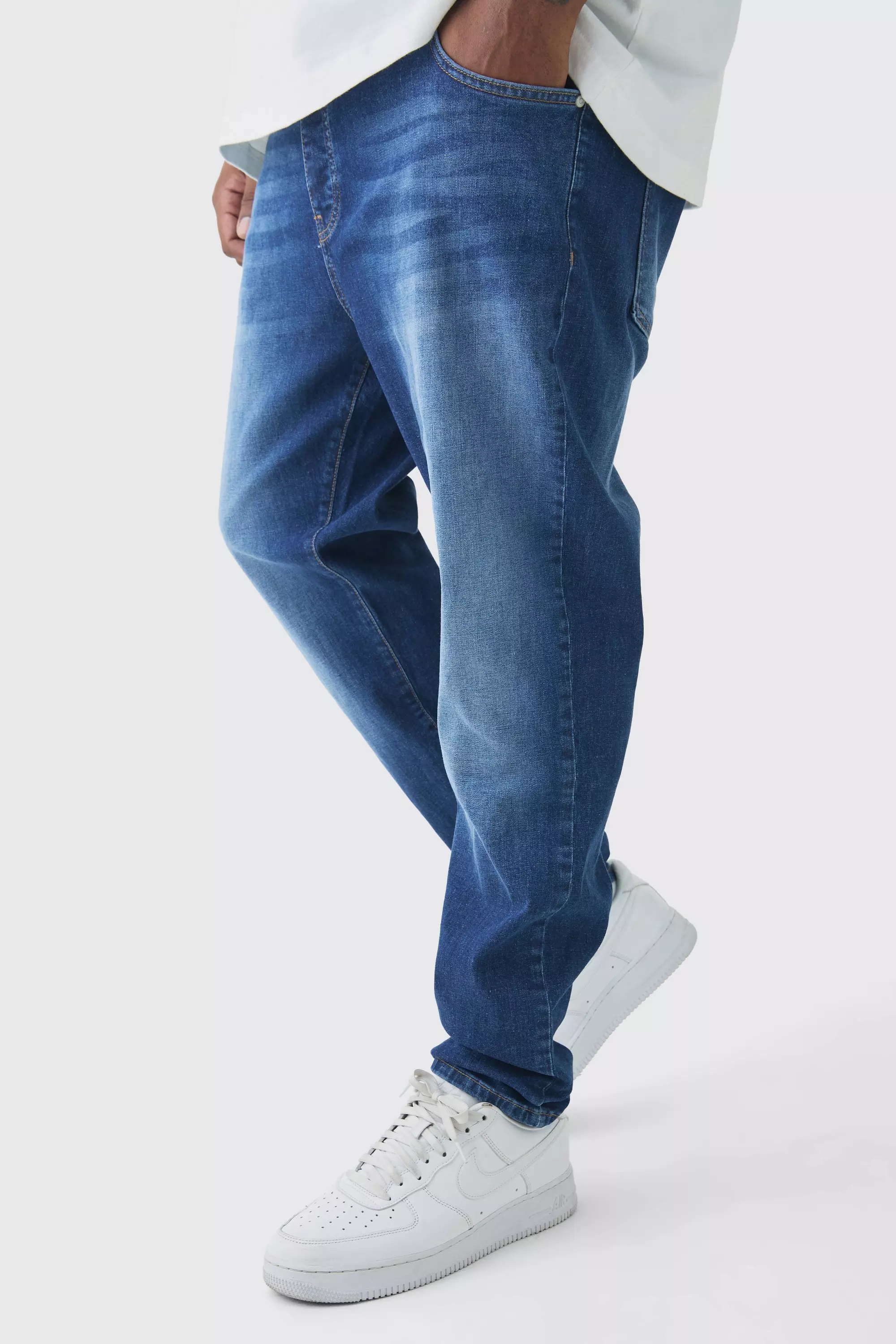 Plus Skinny Stretch Tinted Jeans | boohooMAN USA