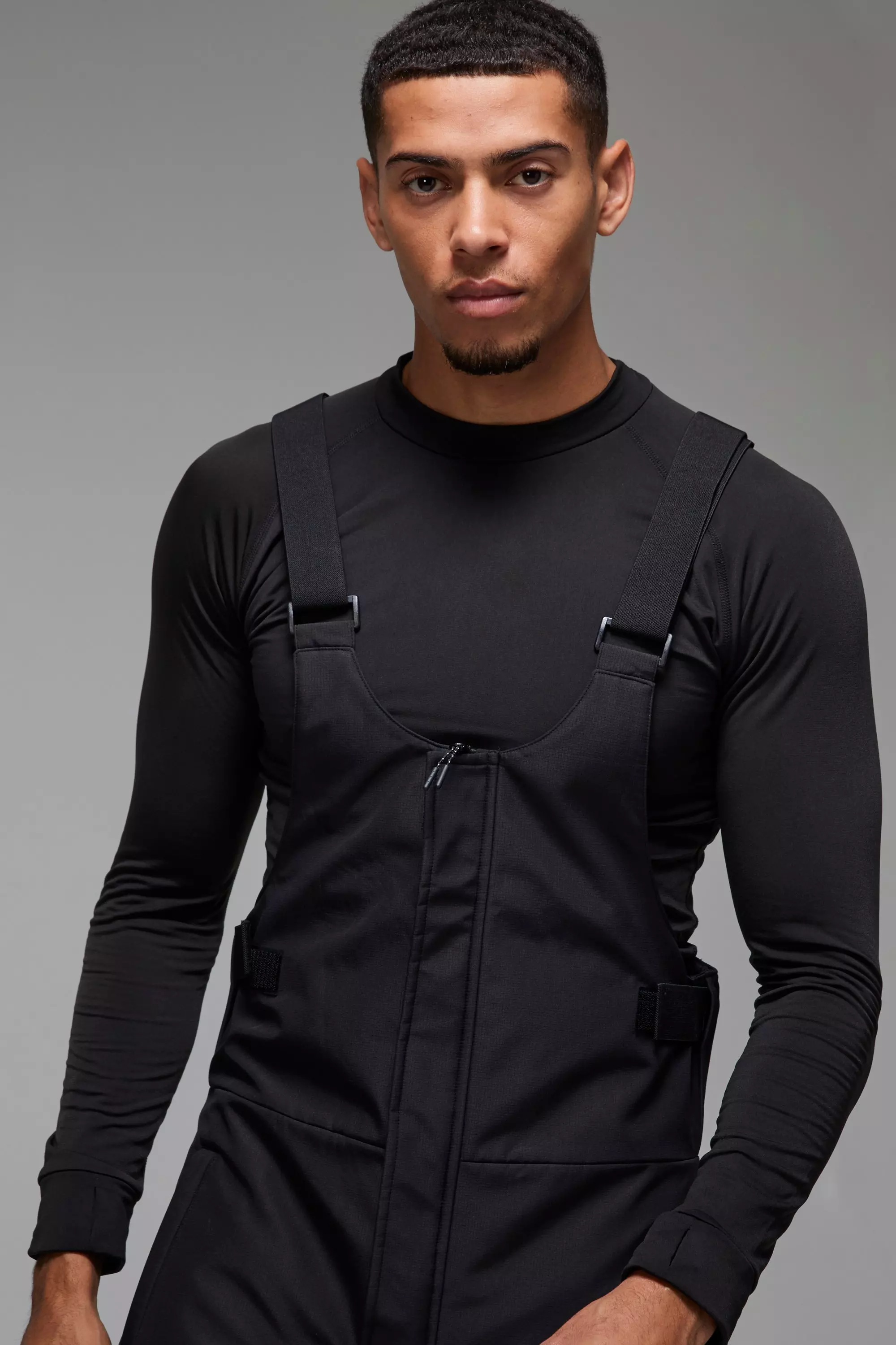 Black Man Active Waterproof Ski Salopettes alternative image
