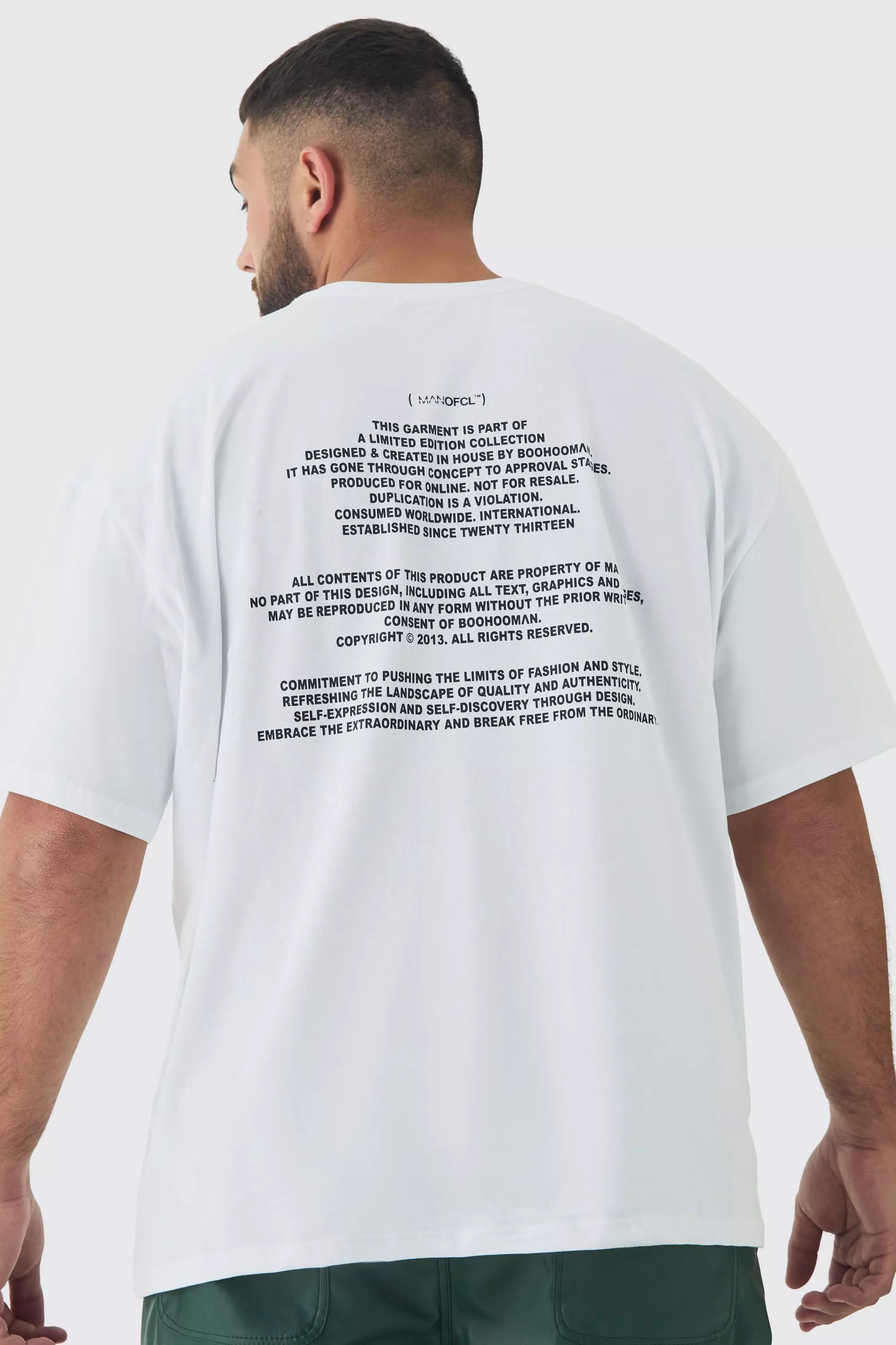 Plus Oversized Limited Edition T-Shirt | boohooMAN UK