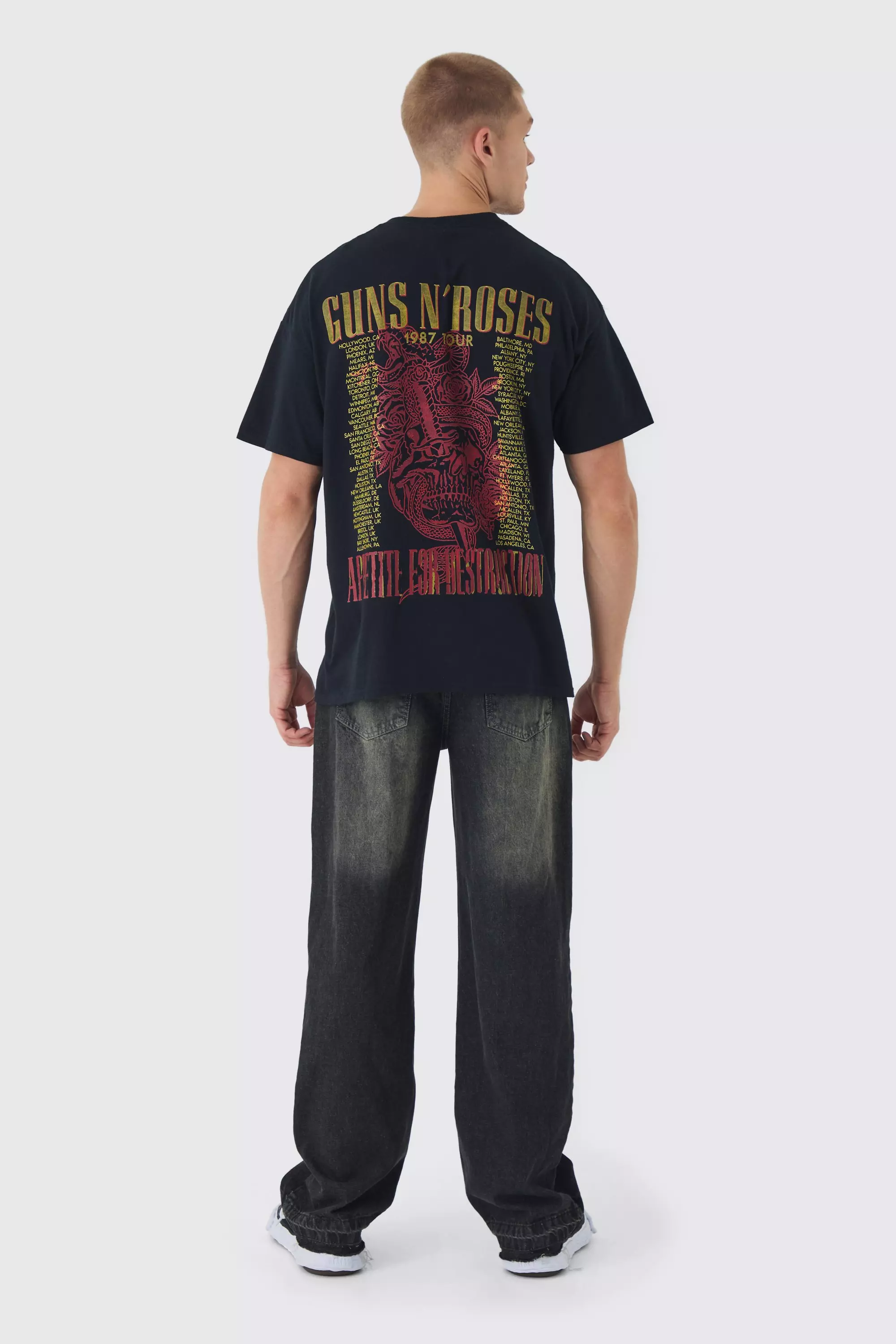 T-shirt oversize à imprimé Guns N Roses, Black autre image