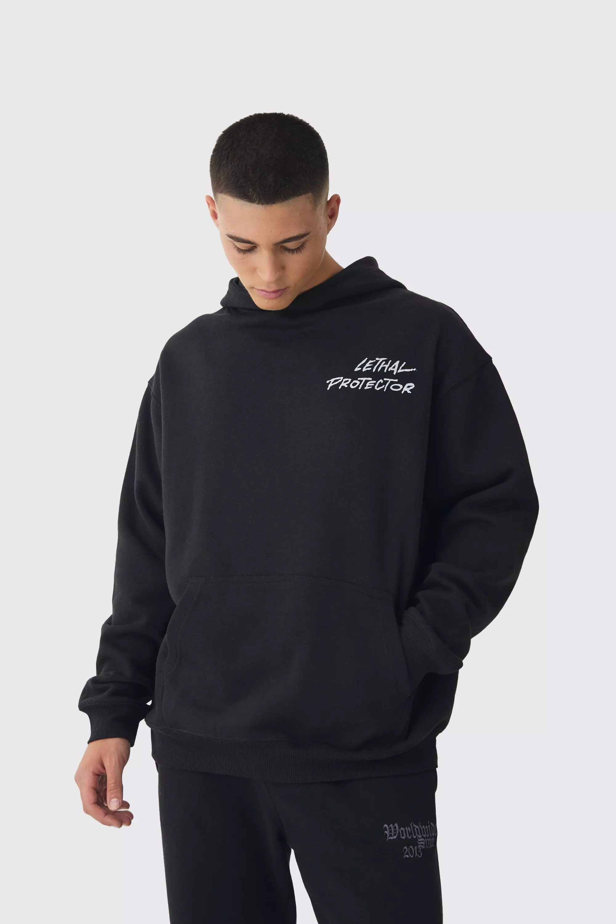 Sweat à capuche oversize à imprimé Venom, Black autre image