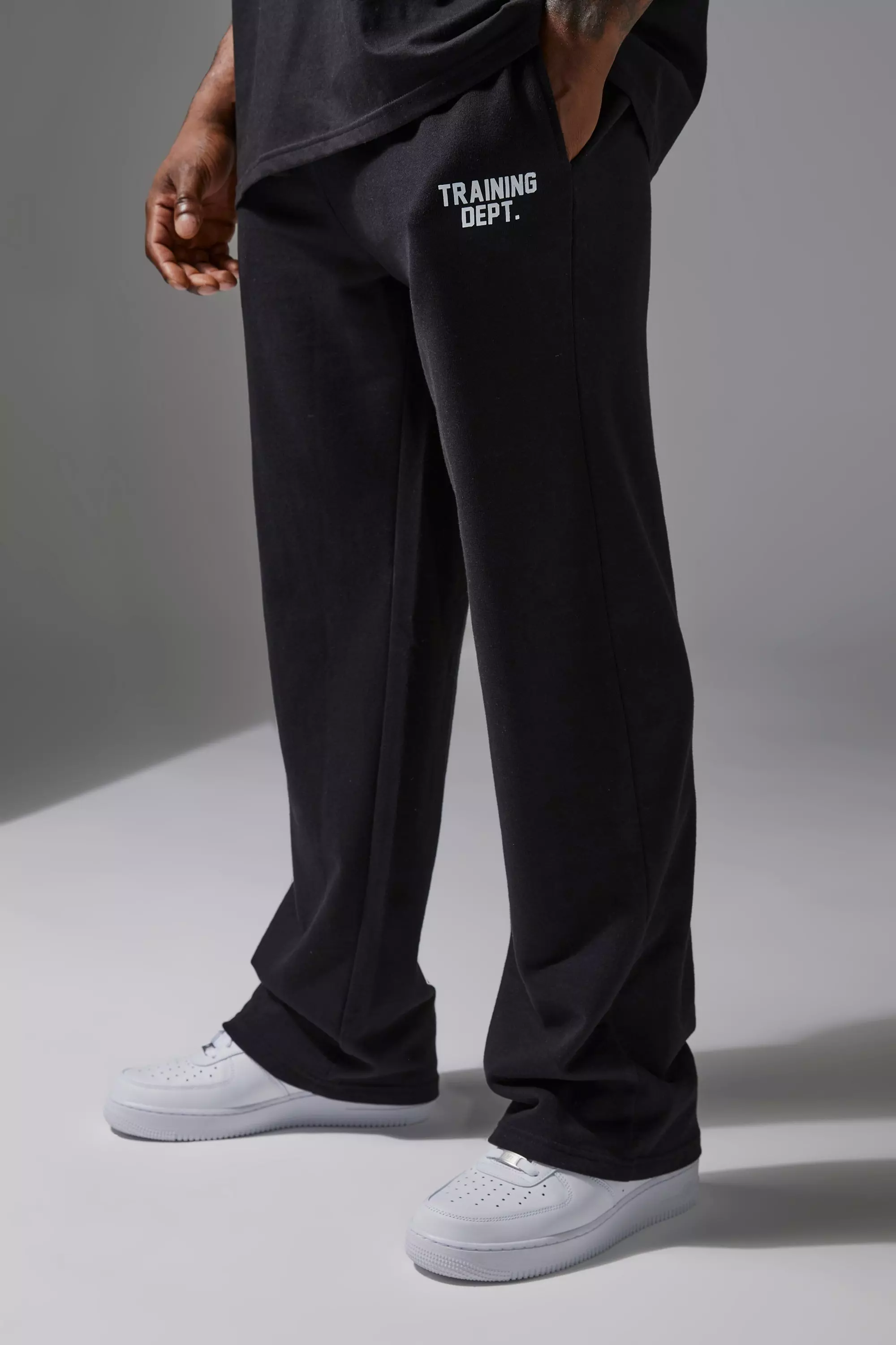 Training Dept Loopback Relaxed Fit Joggers boohooMAN
