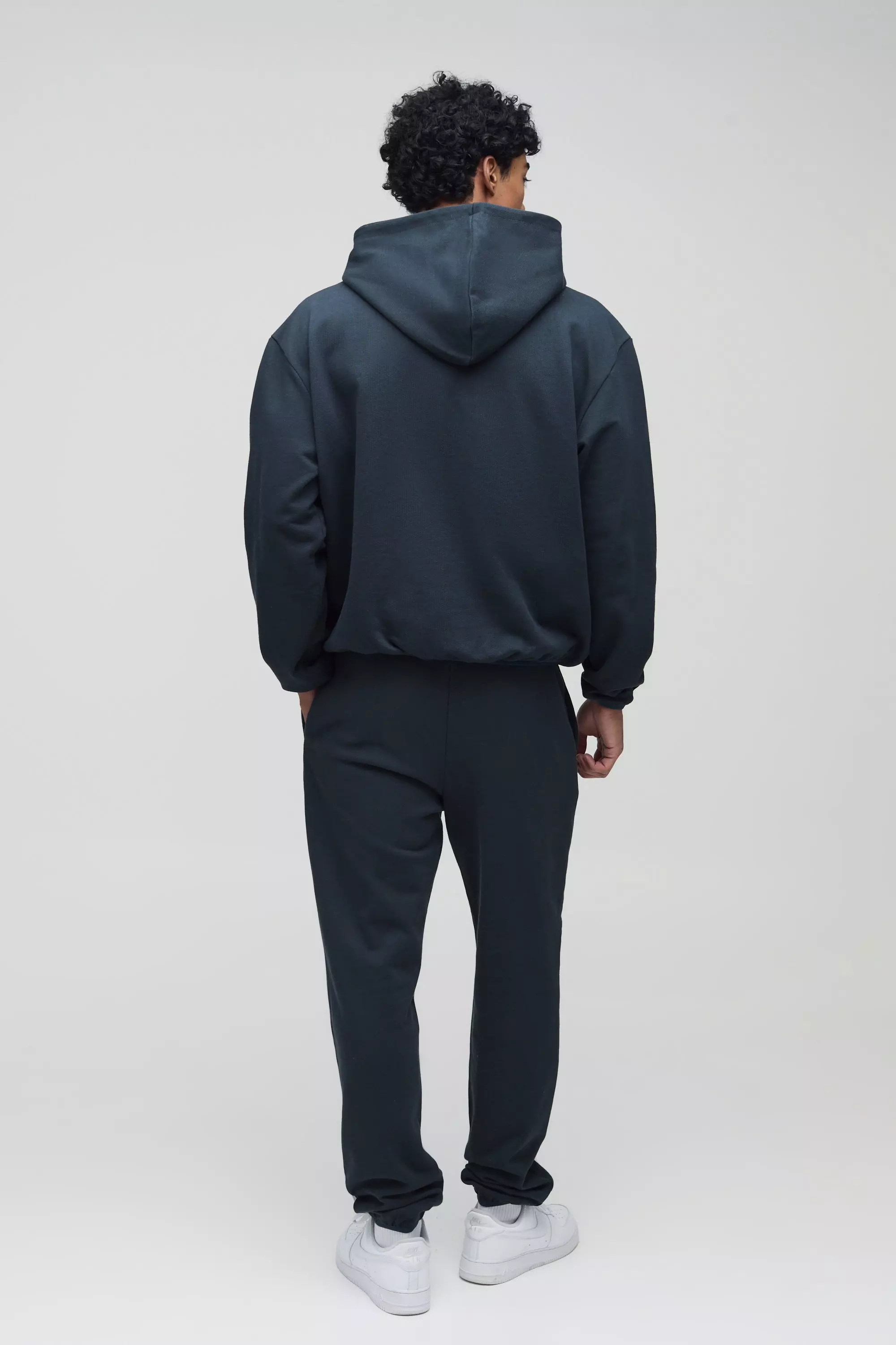 Charcoal Oversized Boxy Heavyweight Bound Hoodie alternative image