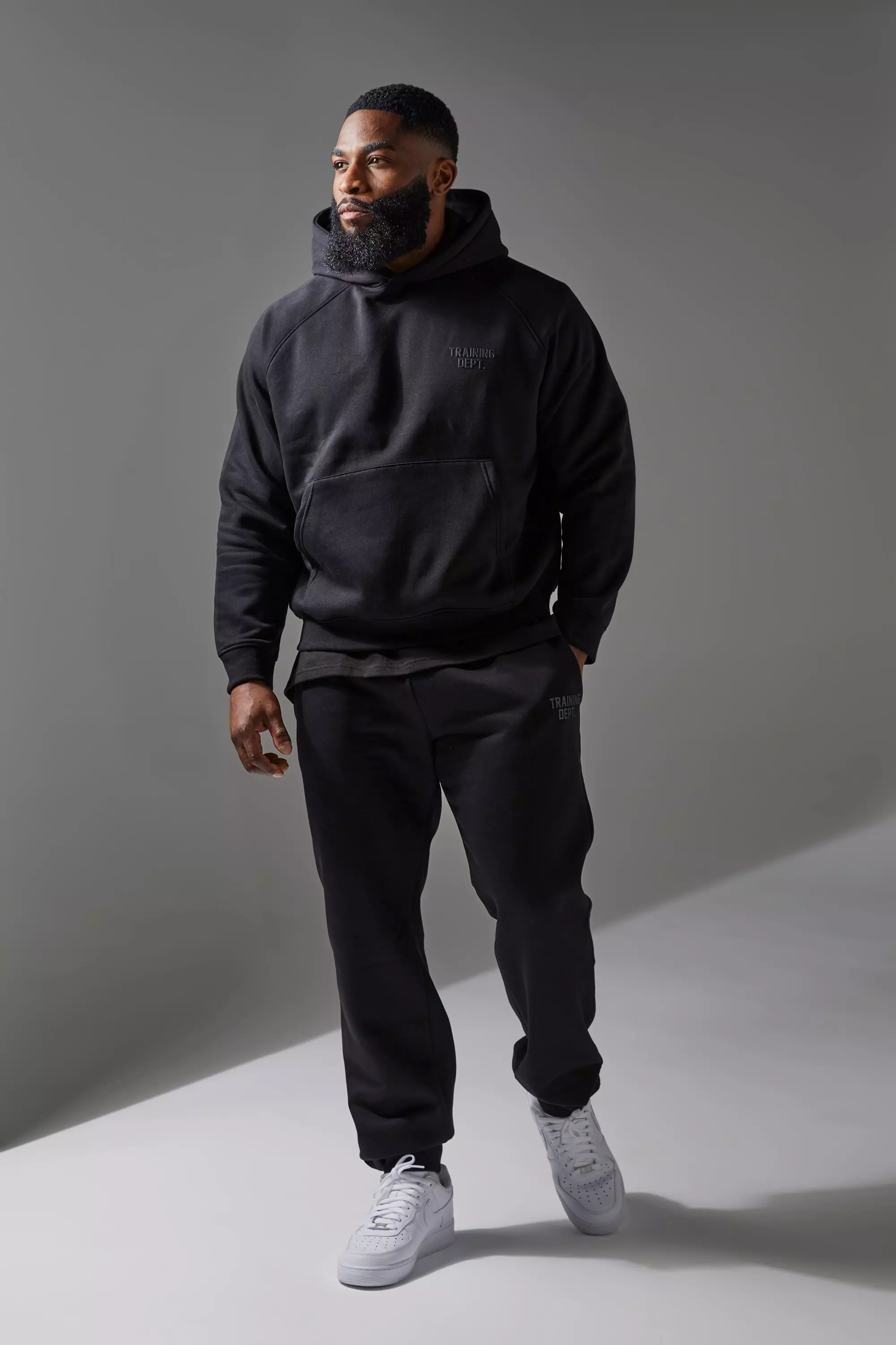 Training Dept Boxy Hoodie & Regular fit Sweatpants Tracksuit | boohooMAN USA