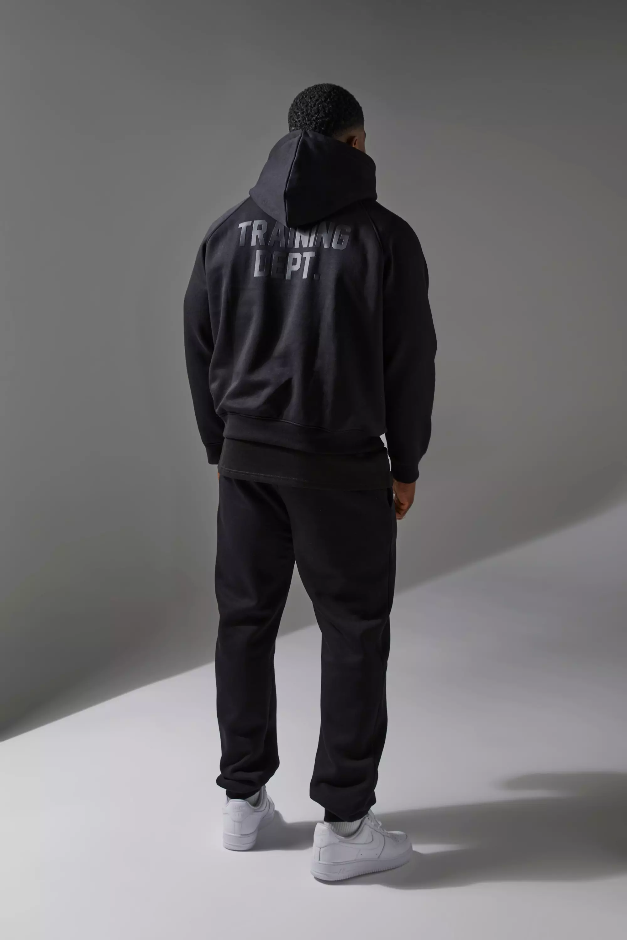 Training Dept Boxy Hoodie & Regular fit Sweatpants Tracksuit | boohooMAN USA
