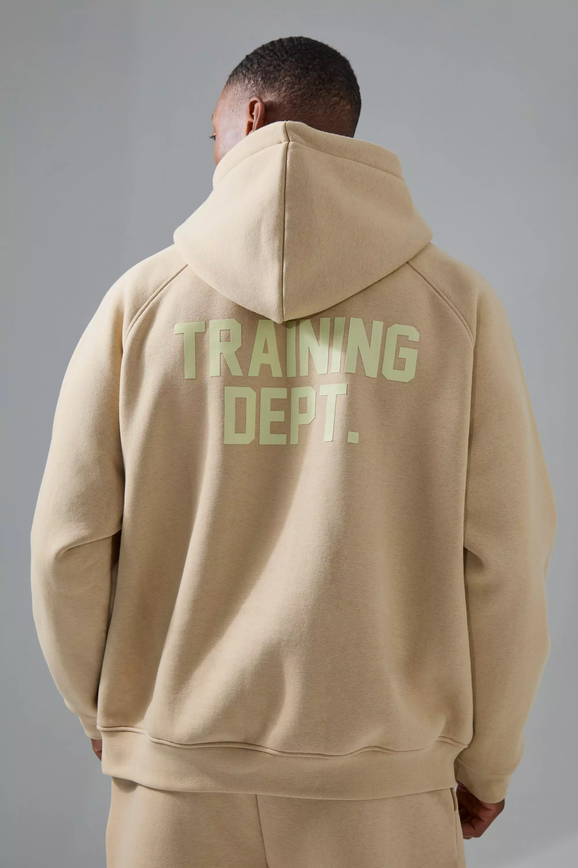 Sand Beige Training Dept Boxy Hoodie