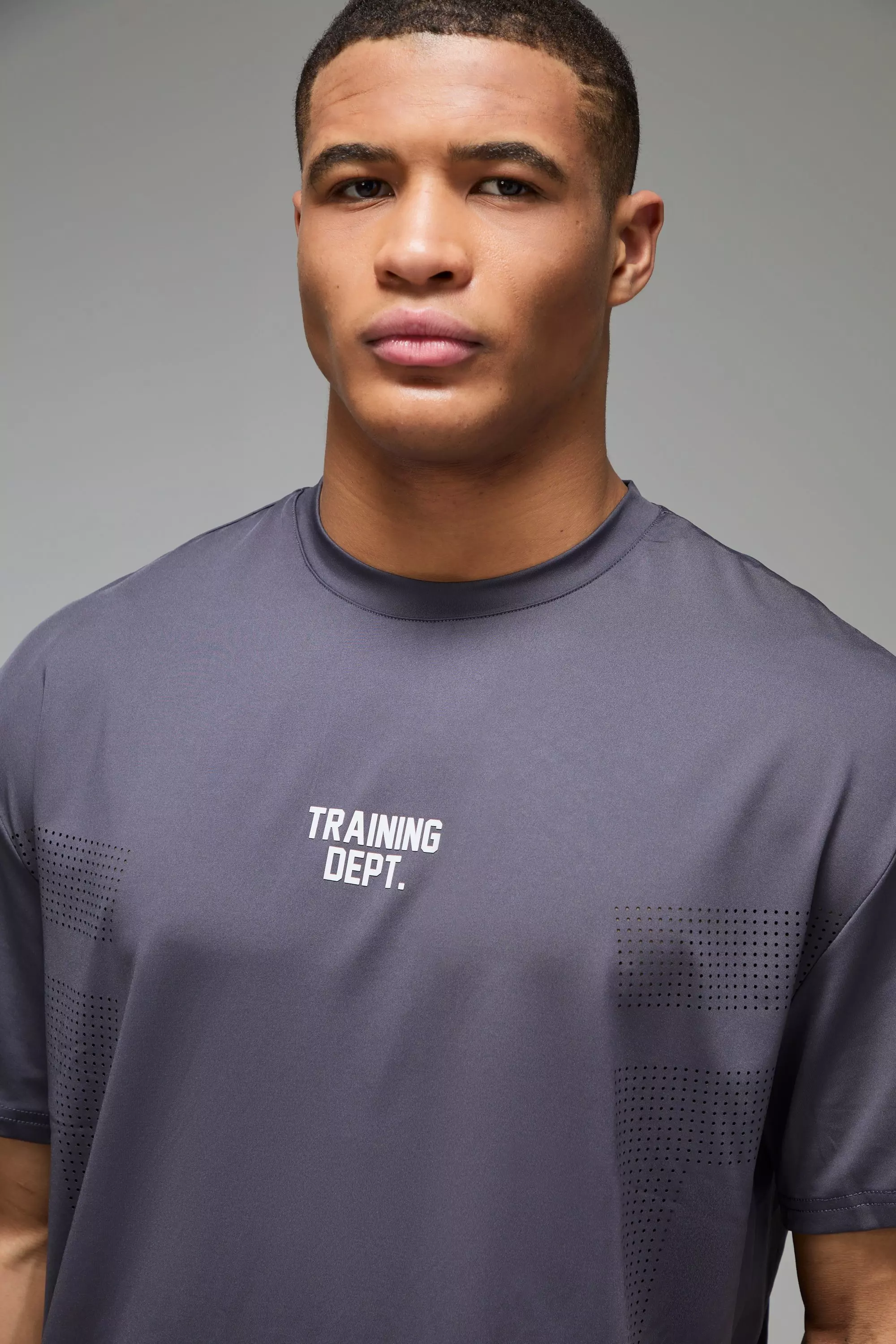 Charcoal Training Dept Perforated Oversized T-shirt alternative image