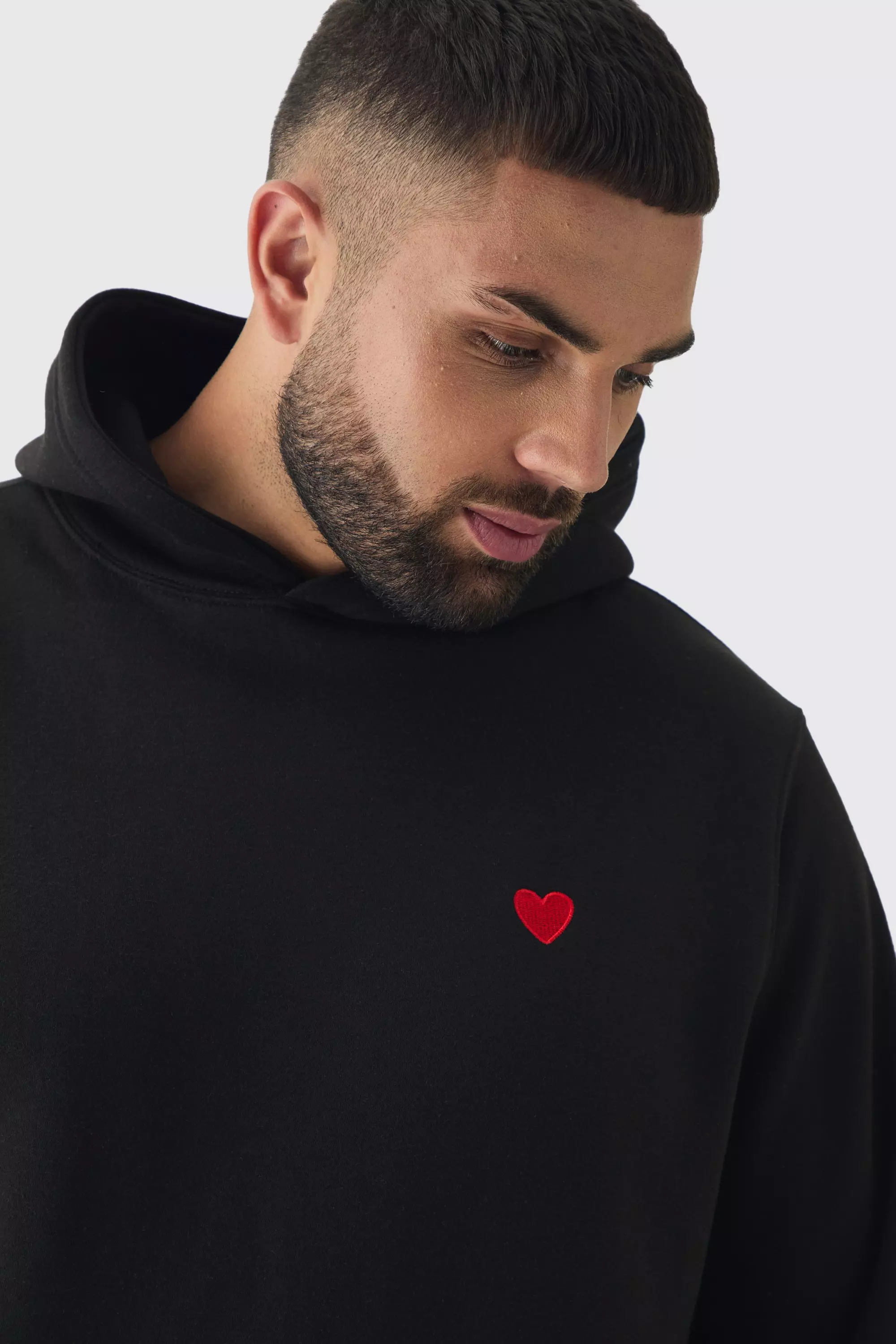 Broken heart embroidered mens hoodie online