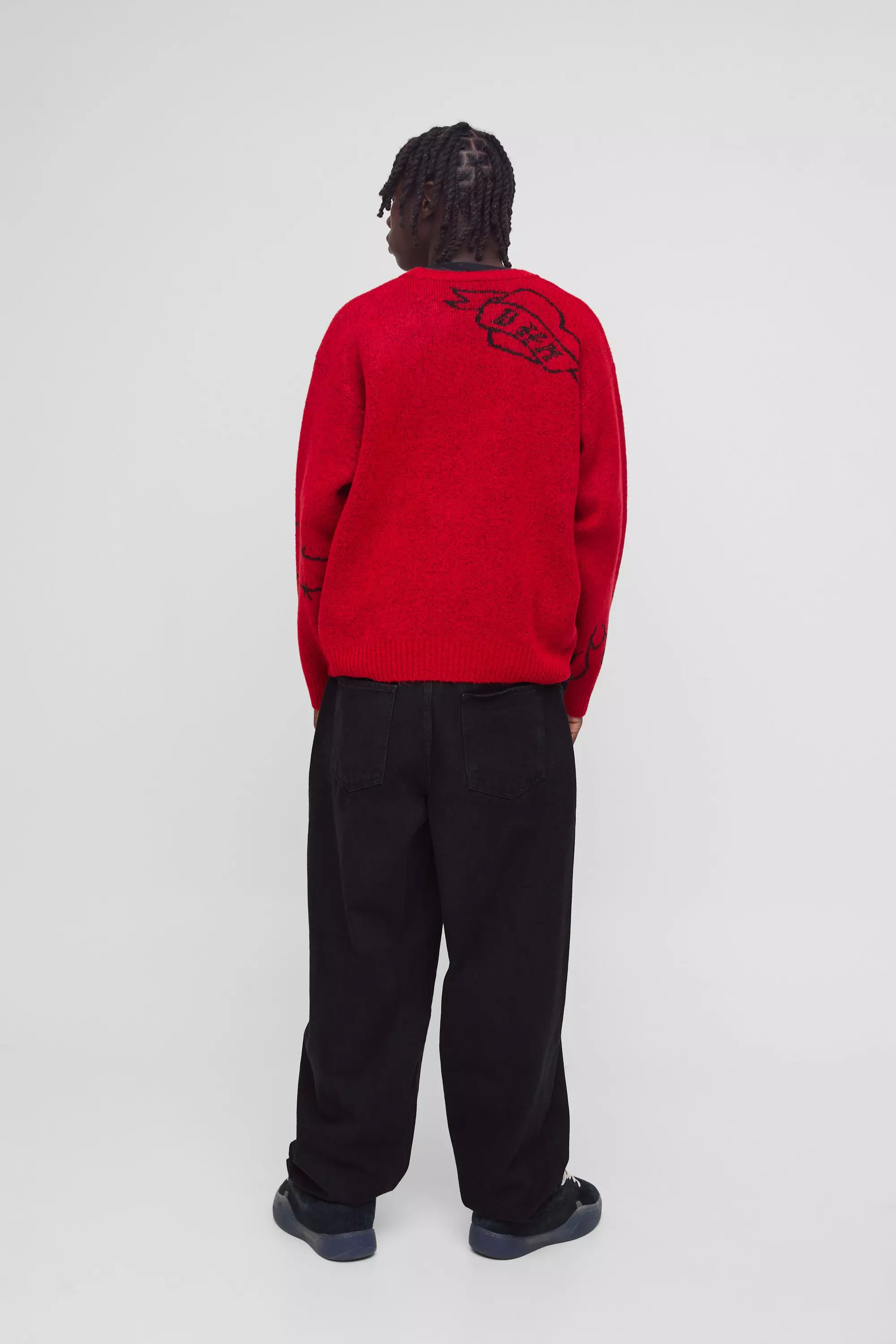 Washed black Onbewerkte 'EXPLICIT' Ballon Jeans alternatieve afbeelding