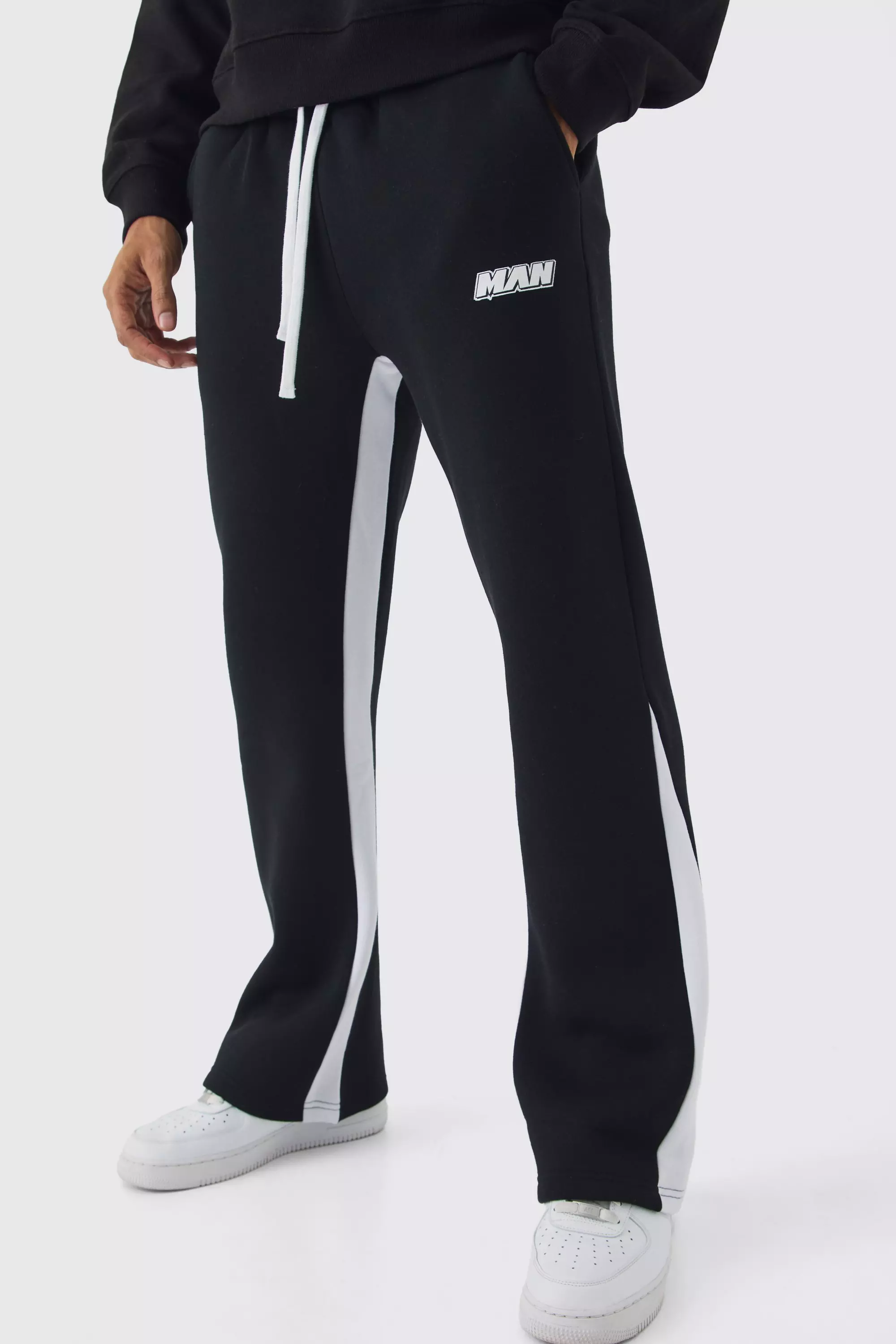 Regular Fit Man Gusset Sweatpants Black