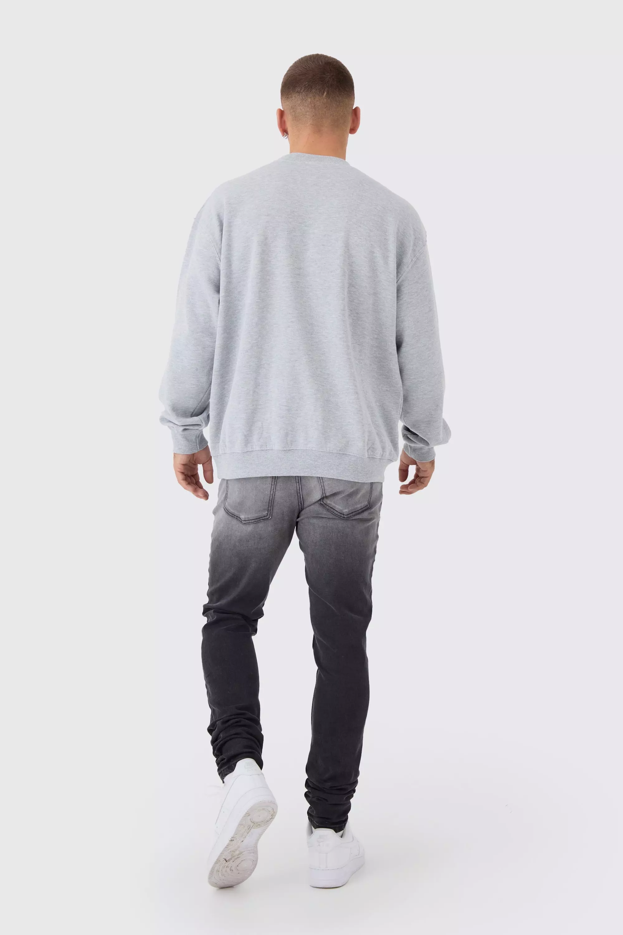 Black Skinny Stretch Washed Jeans alternative image