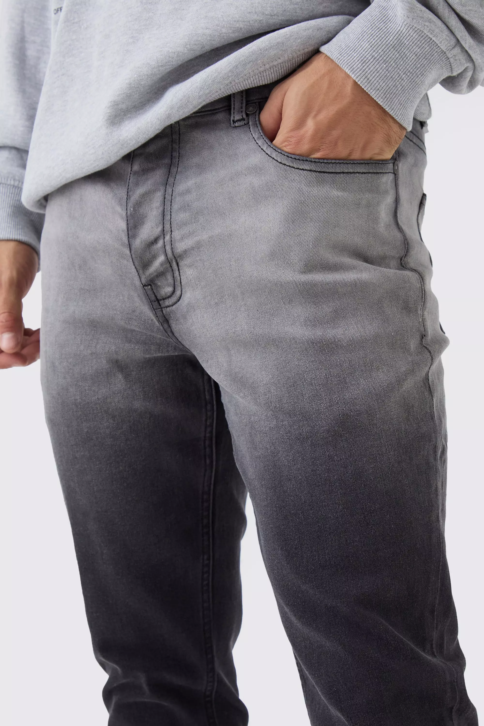 Black Skinny Stretch Washed Jeans alternative image