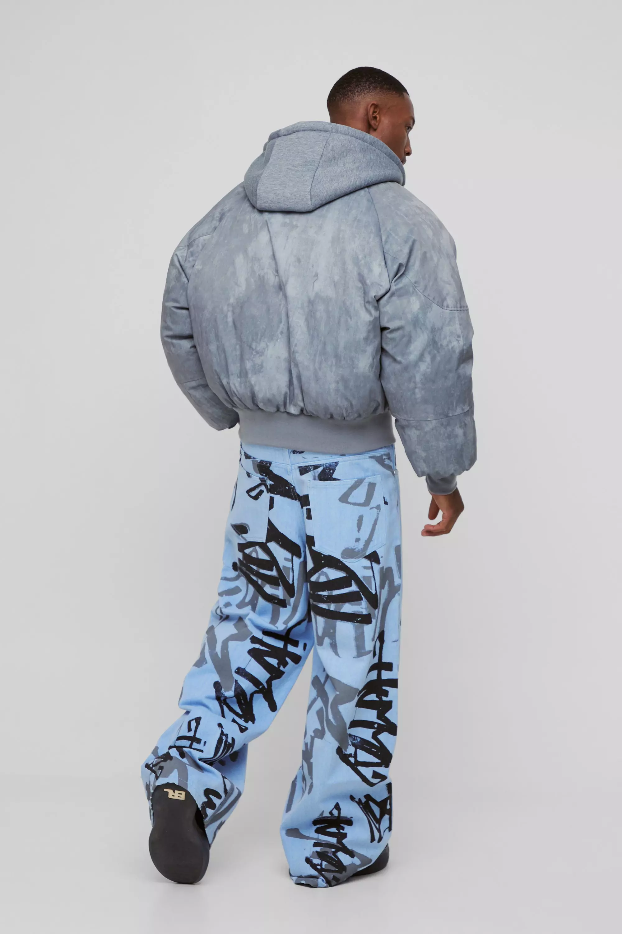 Blue Extreem Baggy Graffiti Jeans alternatieve afbeelding