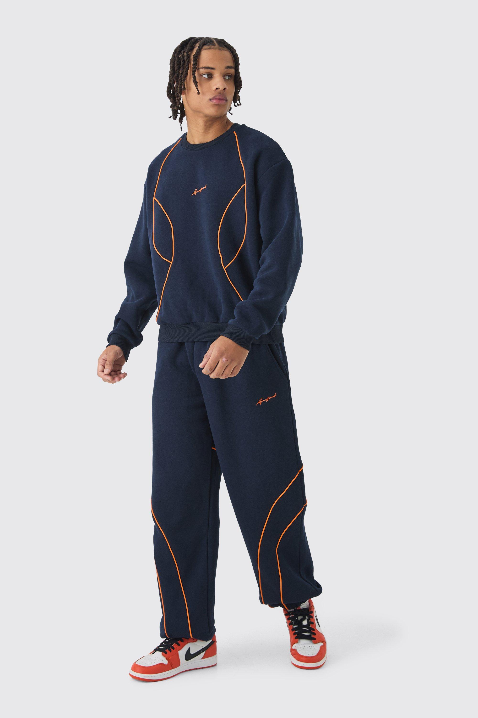 Men s Navy Tracksuits boohooMAN USA