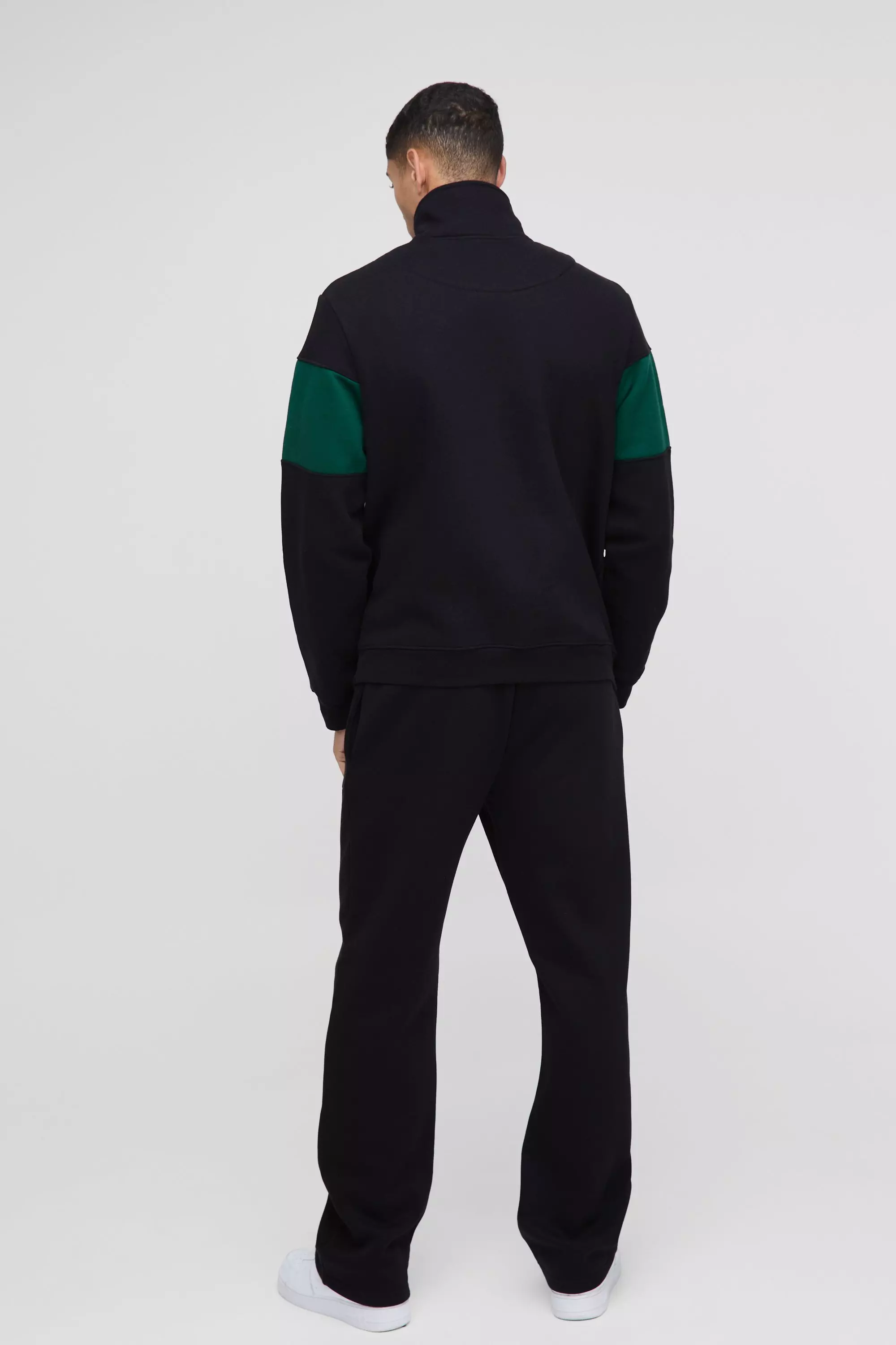 Sweat oversize zippé color block - MAN, Black autre image