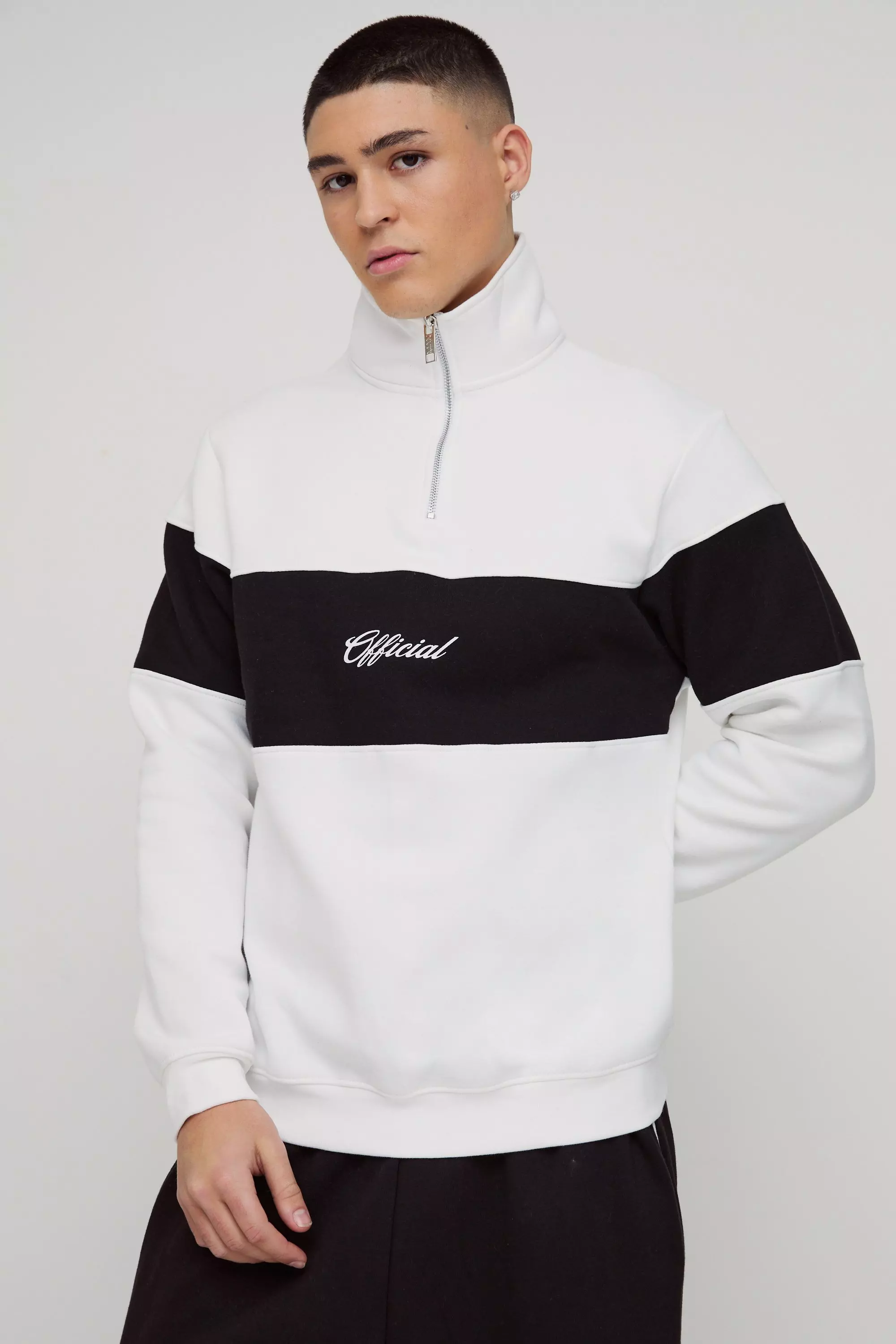 Zip funnel neck sweatshirt hotsell