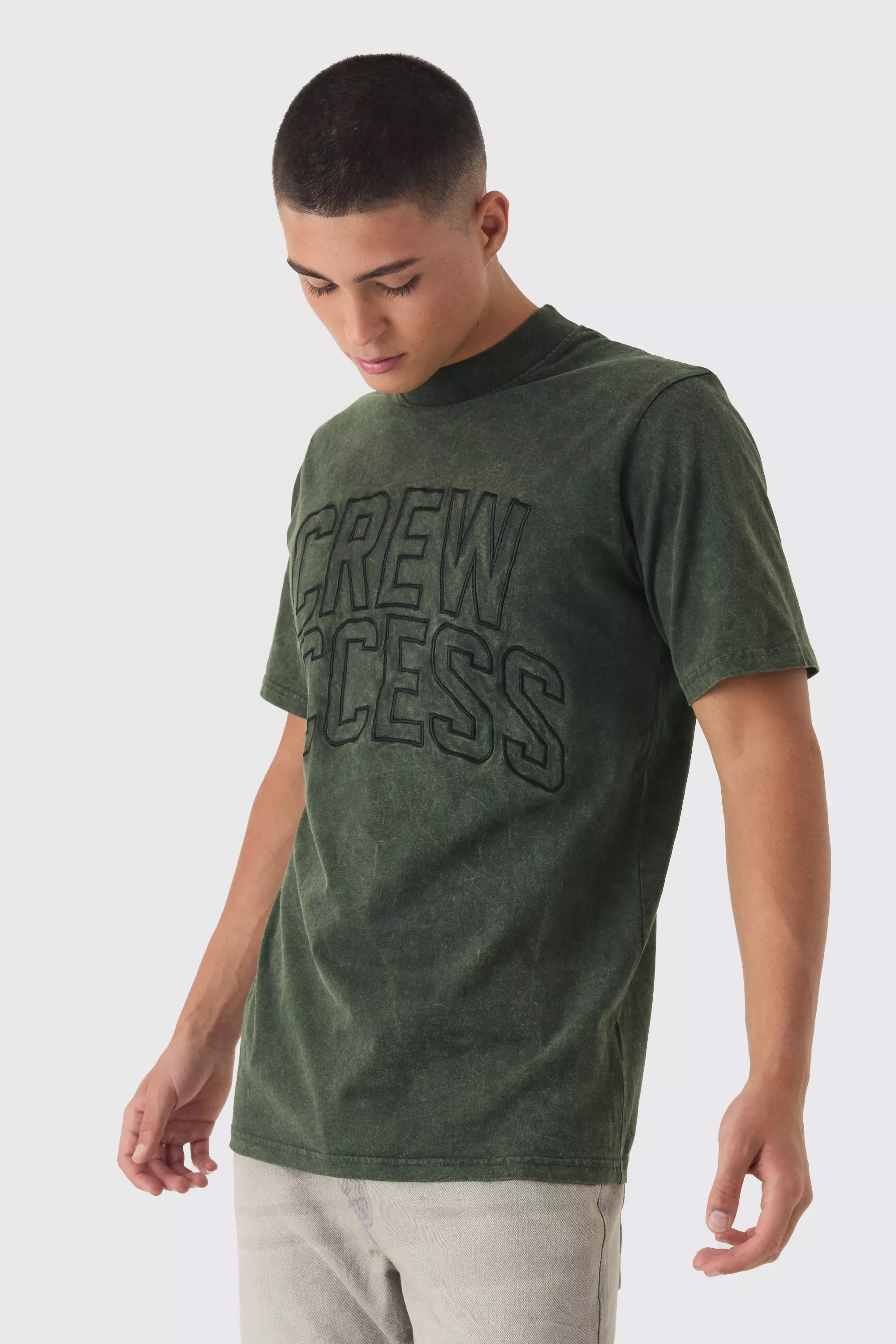 Forest Regular Fit Heavyweight Embroidery Washed T-Shirt alternative image