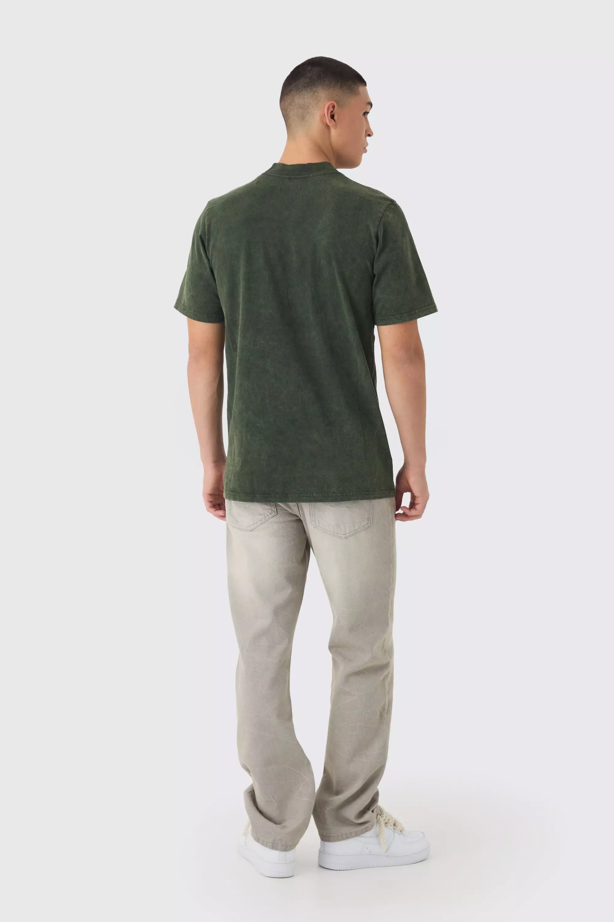 Forest Regular Fit Heavyweight Embroidery Washed T-Shirt alternative image