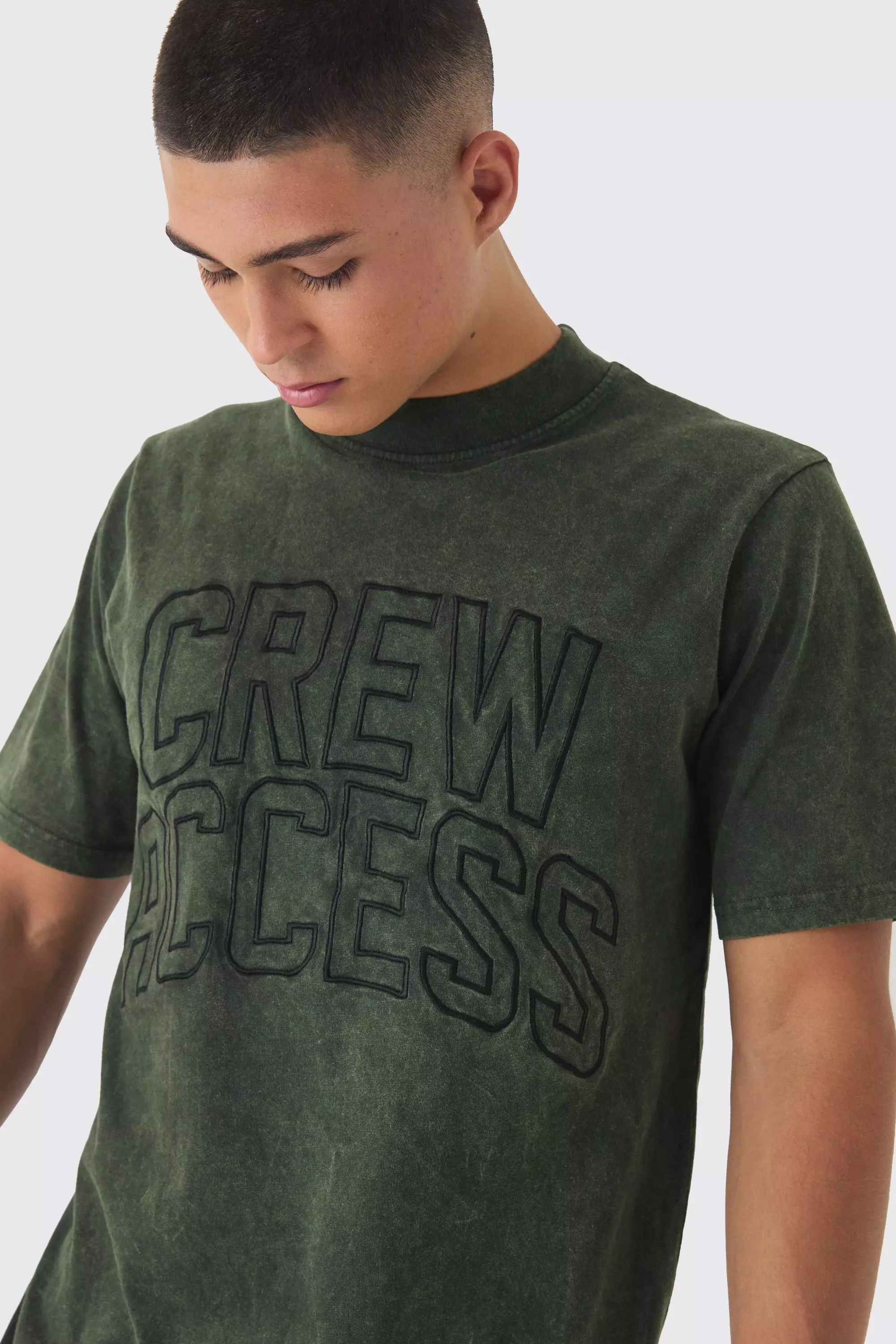 Forest Regular Fit Heavyweight Embroidery Washed T-Shirt alternative image