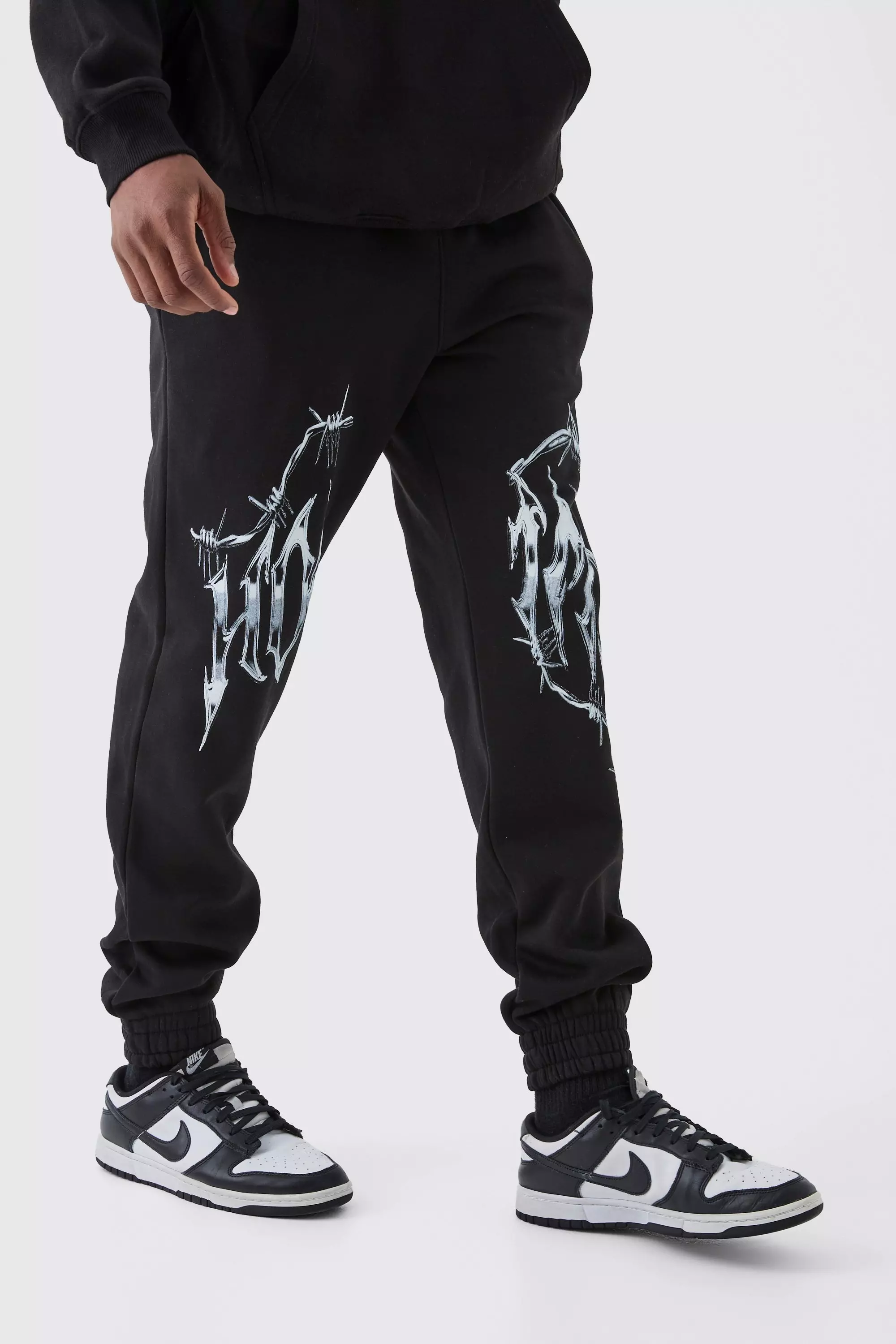 Tall - Jogging oversize bicolore, Black autre image