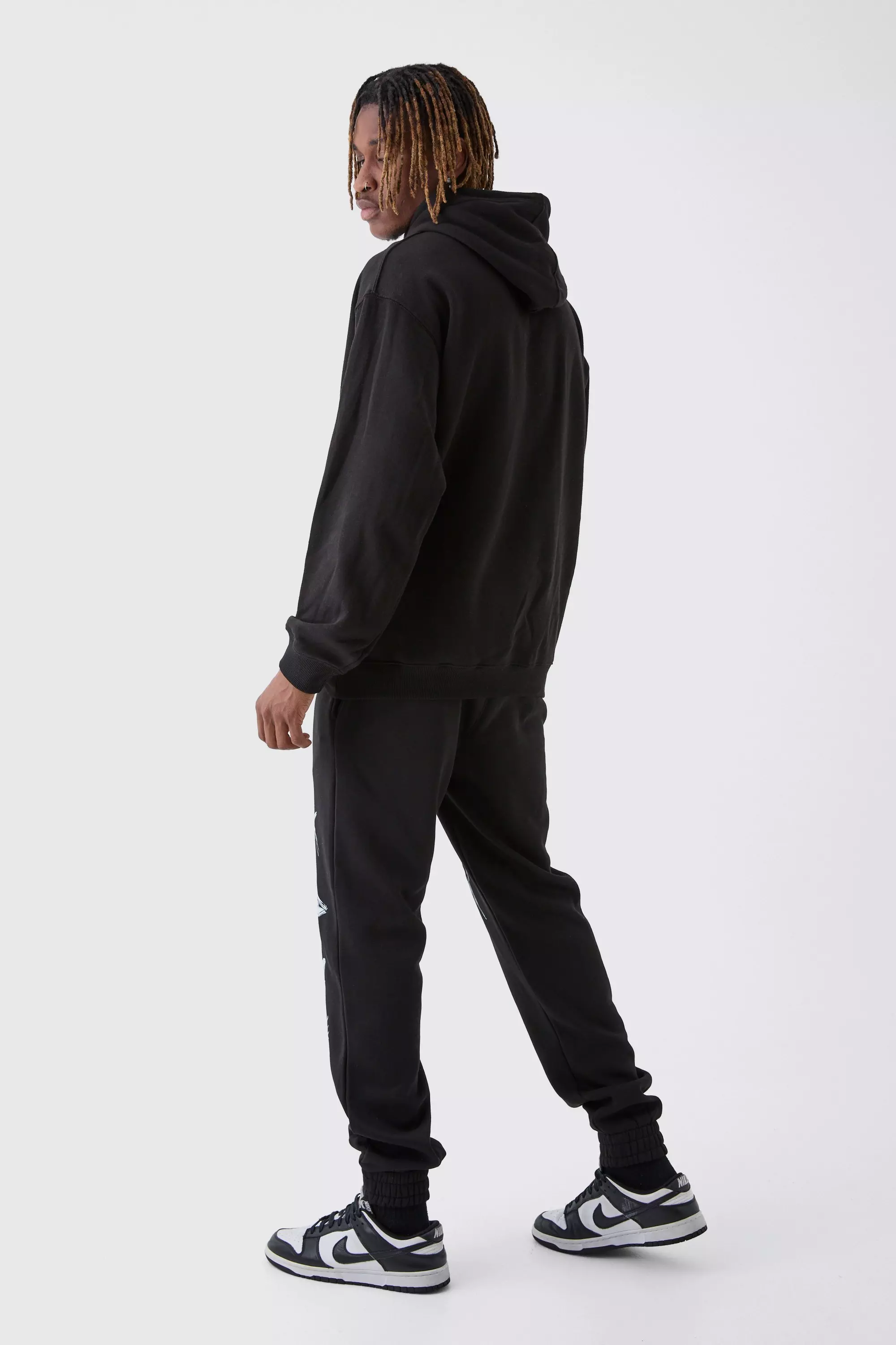 Tall - Jogging oversize bicolore, Black autre image