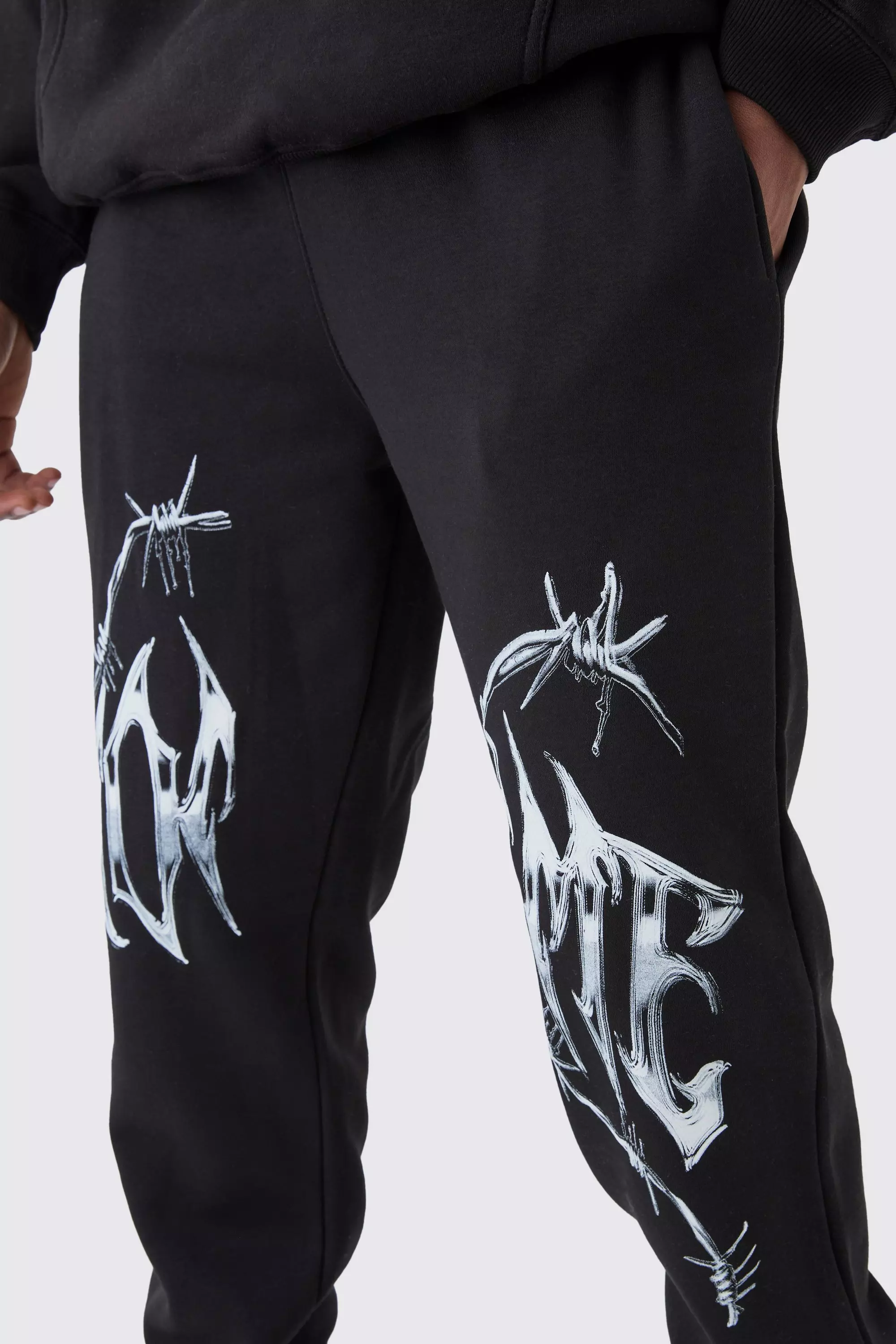 Tall - Jogging oversize bicolore, Black autre image