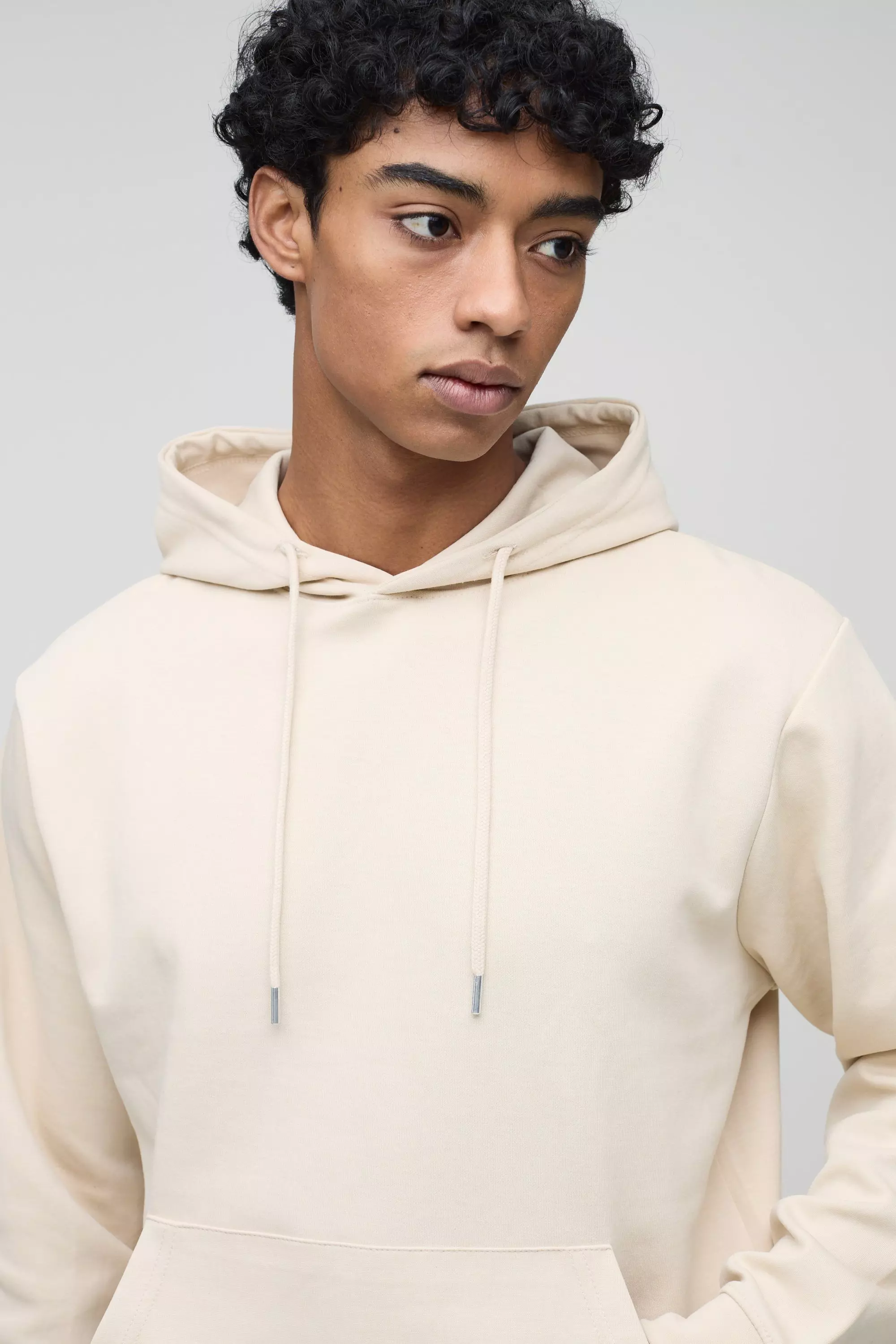 Stone Regular Fit Heavyweight Interlock Hoodie alternative image