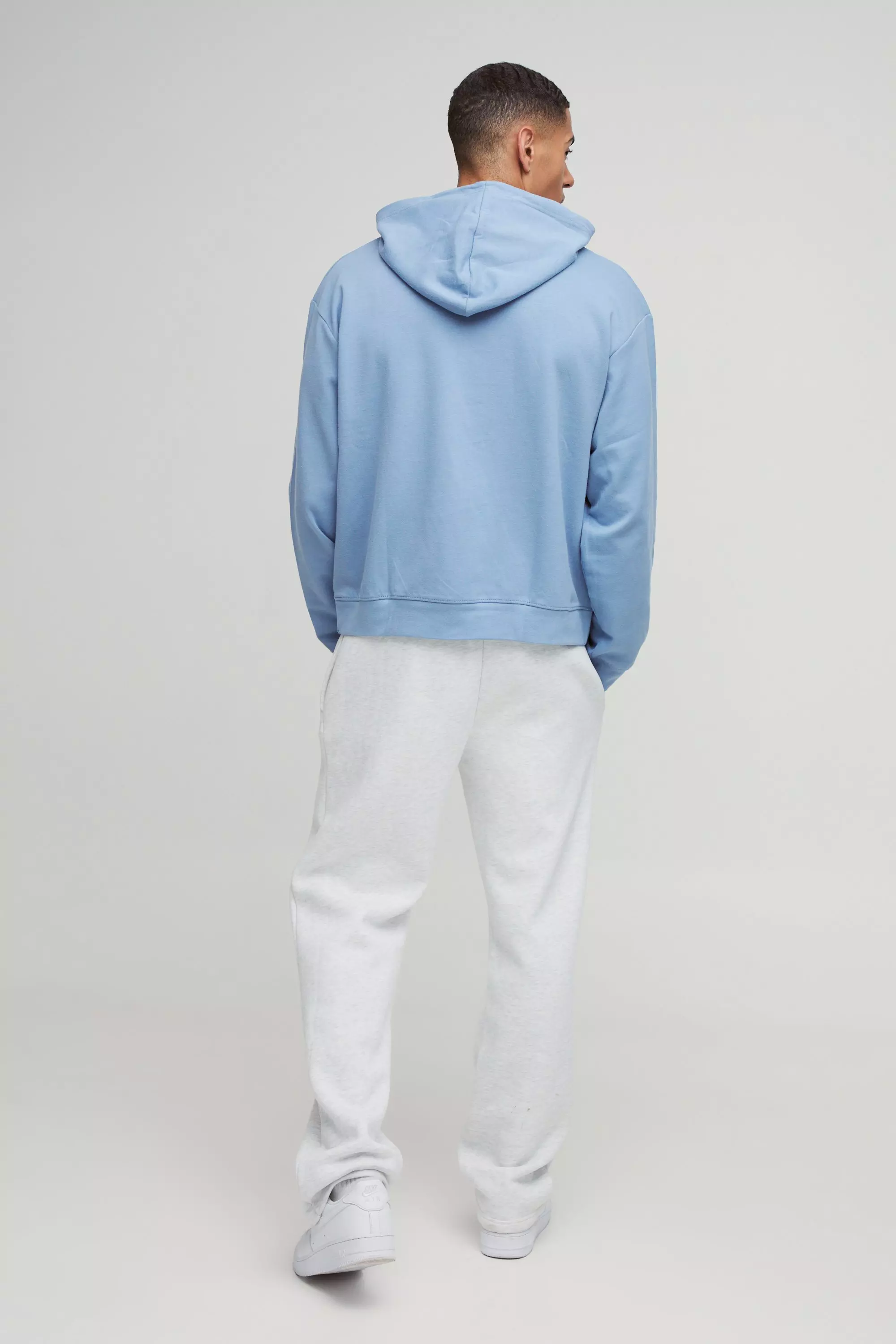 Dusty blue Oversized Boxy Heavyweight Interlock Hoodie alternative image