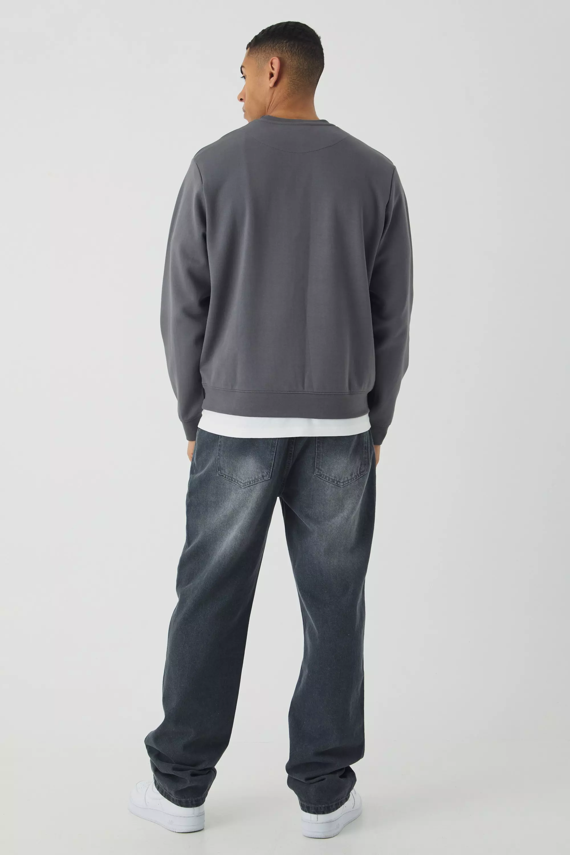 Felpa Pesante Super Clean In Maglia Intrecciata, Grey immagine alternativa