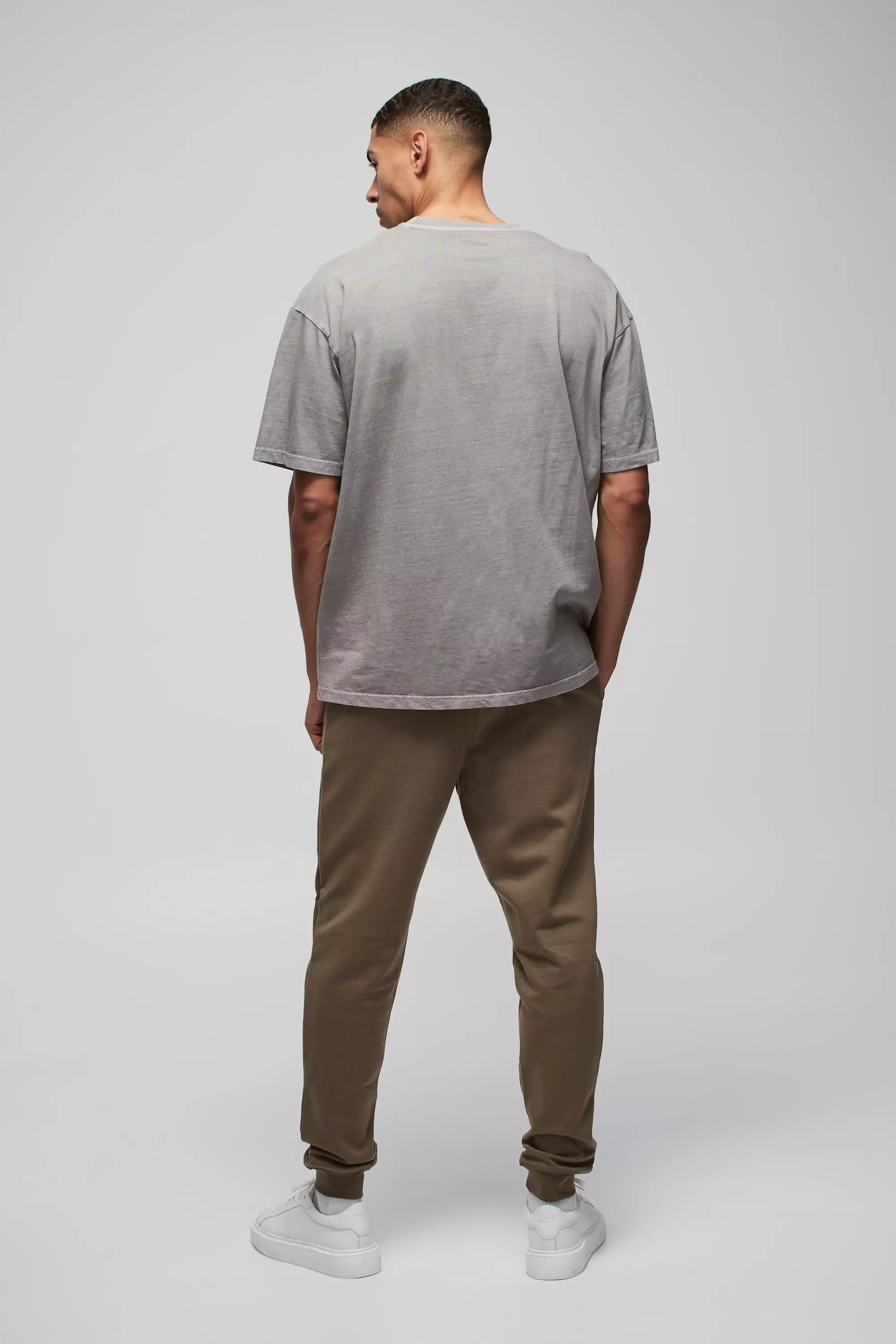 Khaki Slim Tapered Heavyweight  Interlock Jogger alternative image