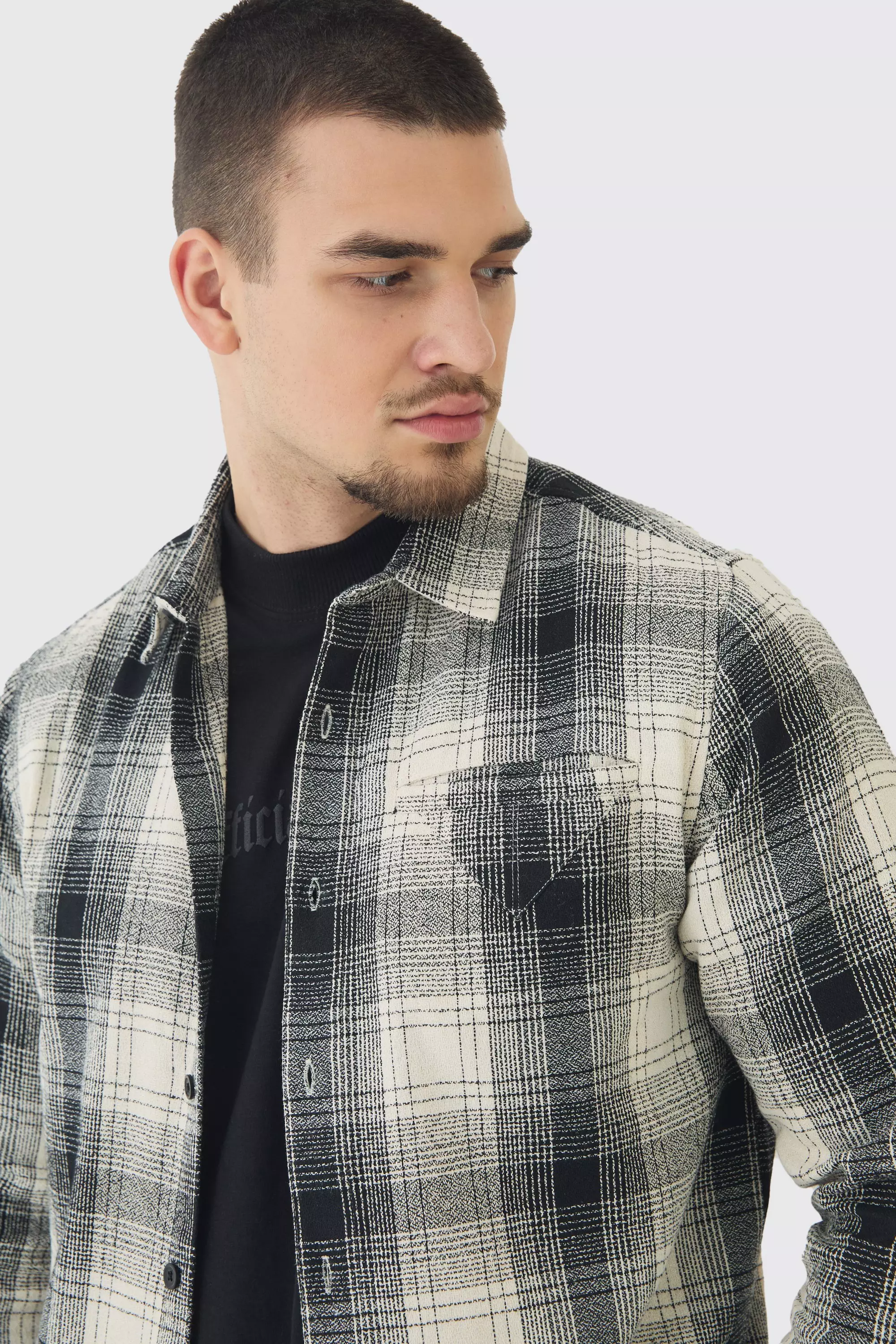 Black Tall Limited Edition Regular Fit PlaidShirt alternative image