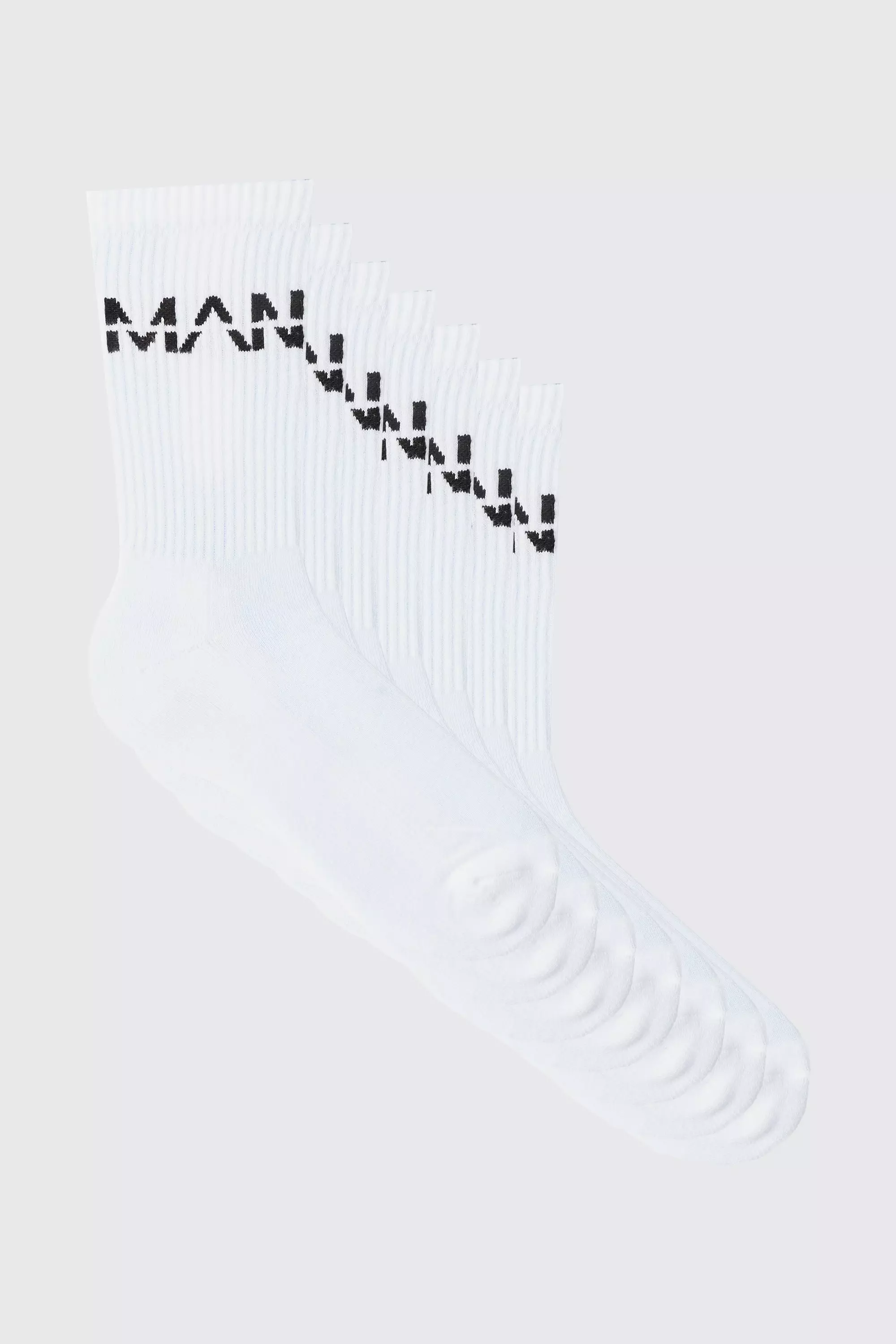 White 7 Pack MAN Dash Sports Socks alternative image