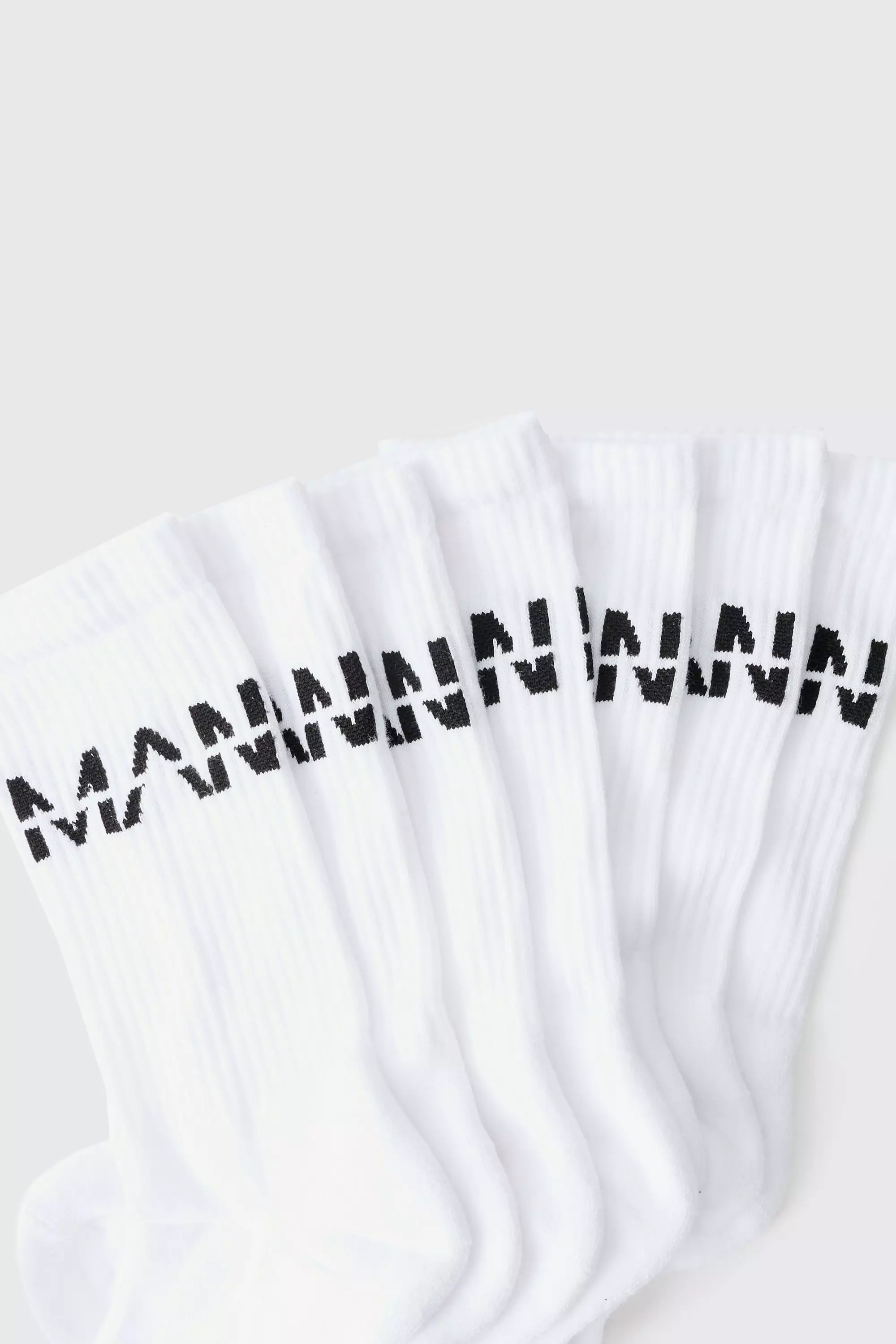 White 7 Pack MAN Dash Sports Socks alternative image