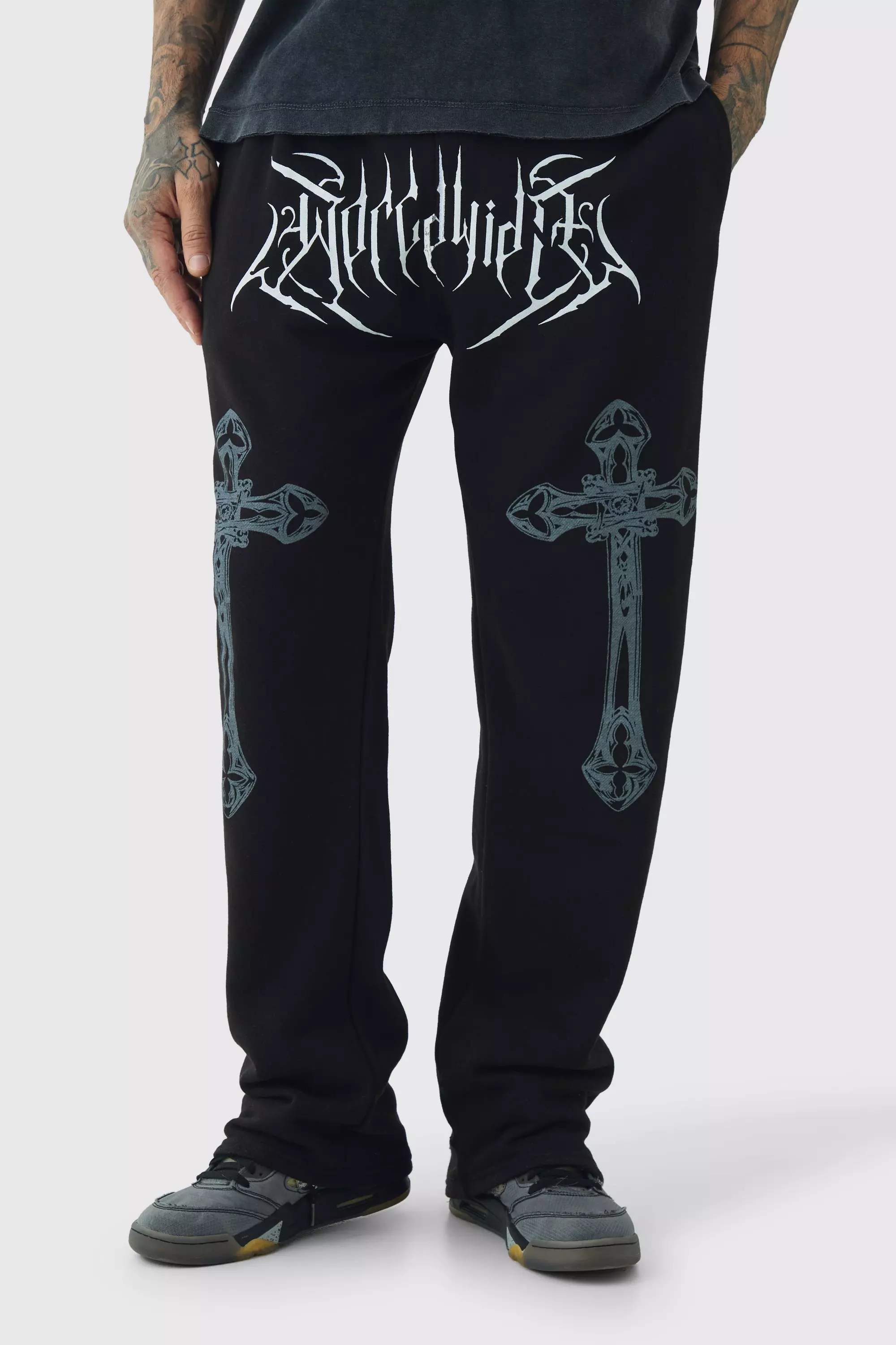 Black Tall Relaxed Worldwide Cross Joggers alternative image