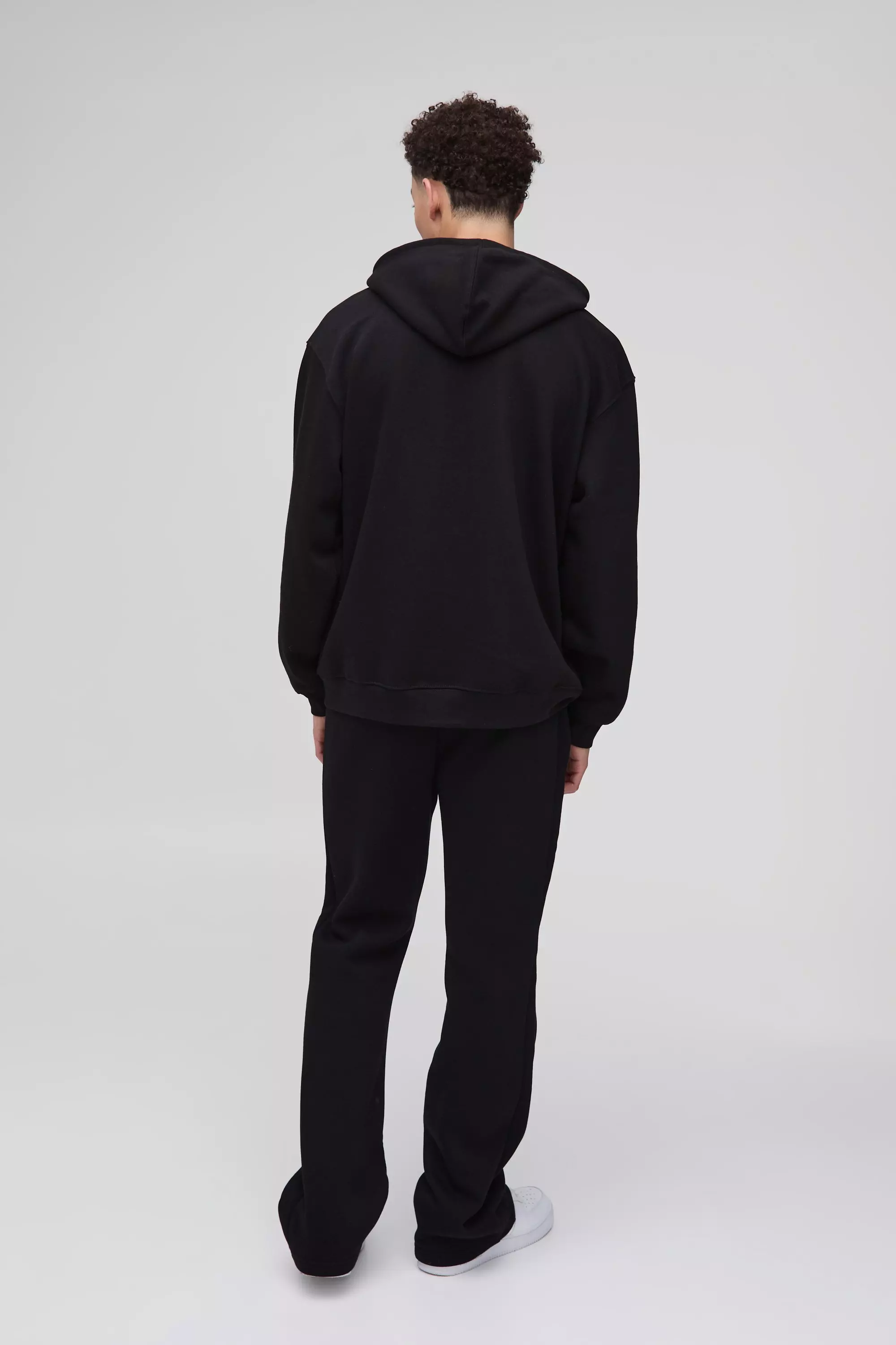 Sweat à capuche oversize zippé à broderie BM, Black autre image
