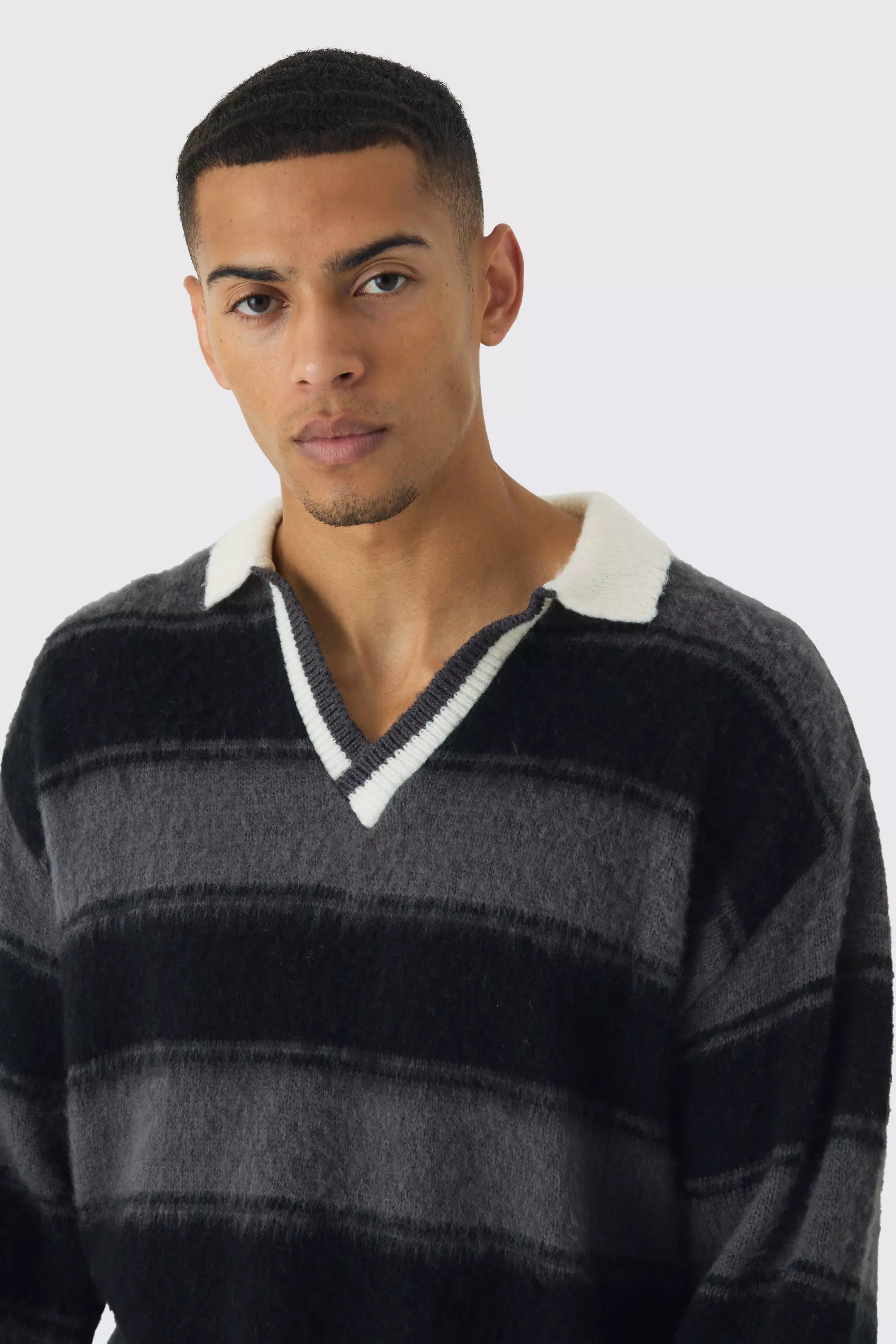 Black Oversized Brushed Knit Official Football Top alternative image
