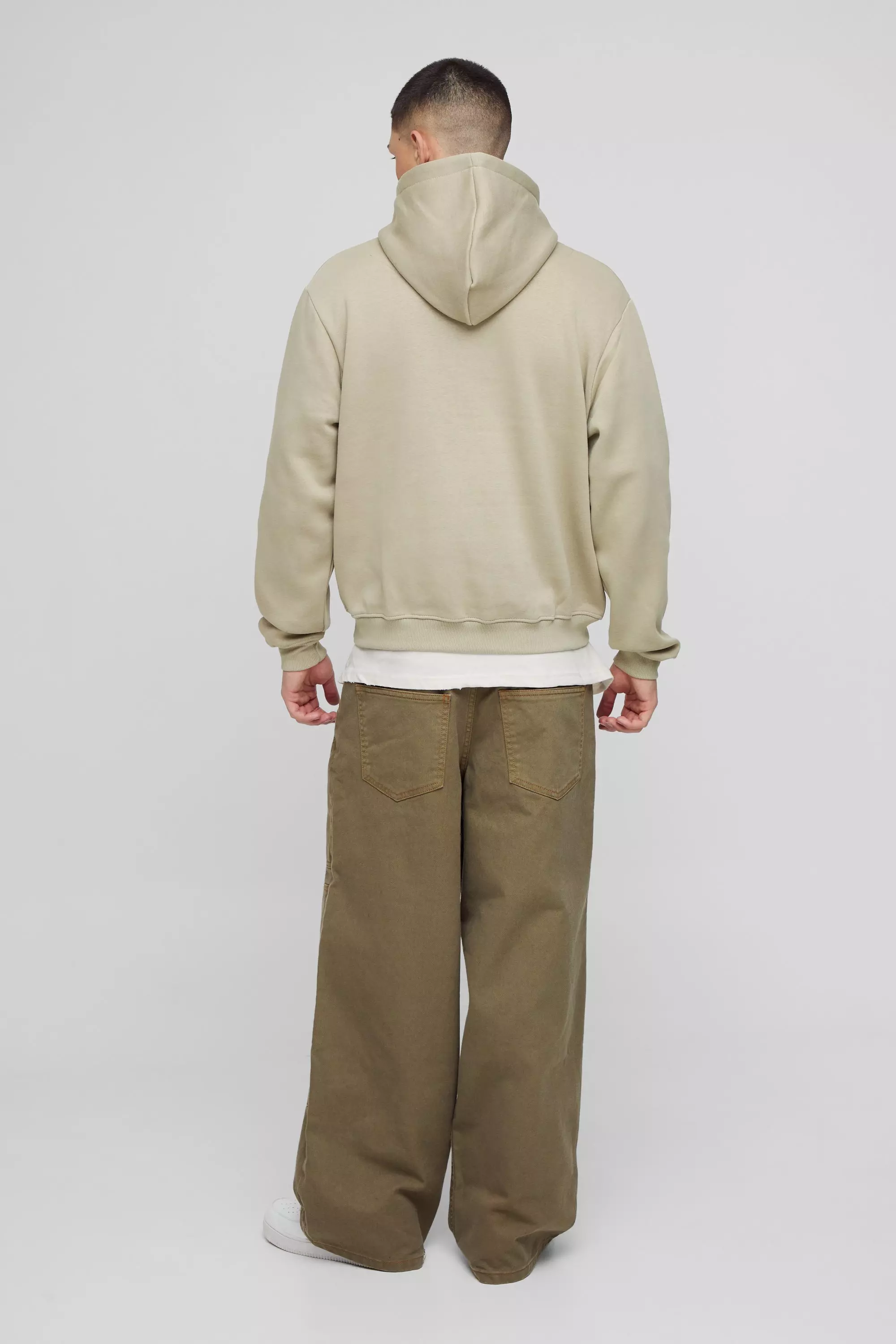 Mocha Boxy Caught You Lookin Puff Print Hoodie alternative image