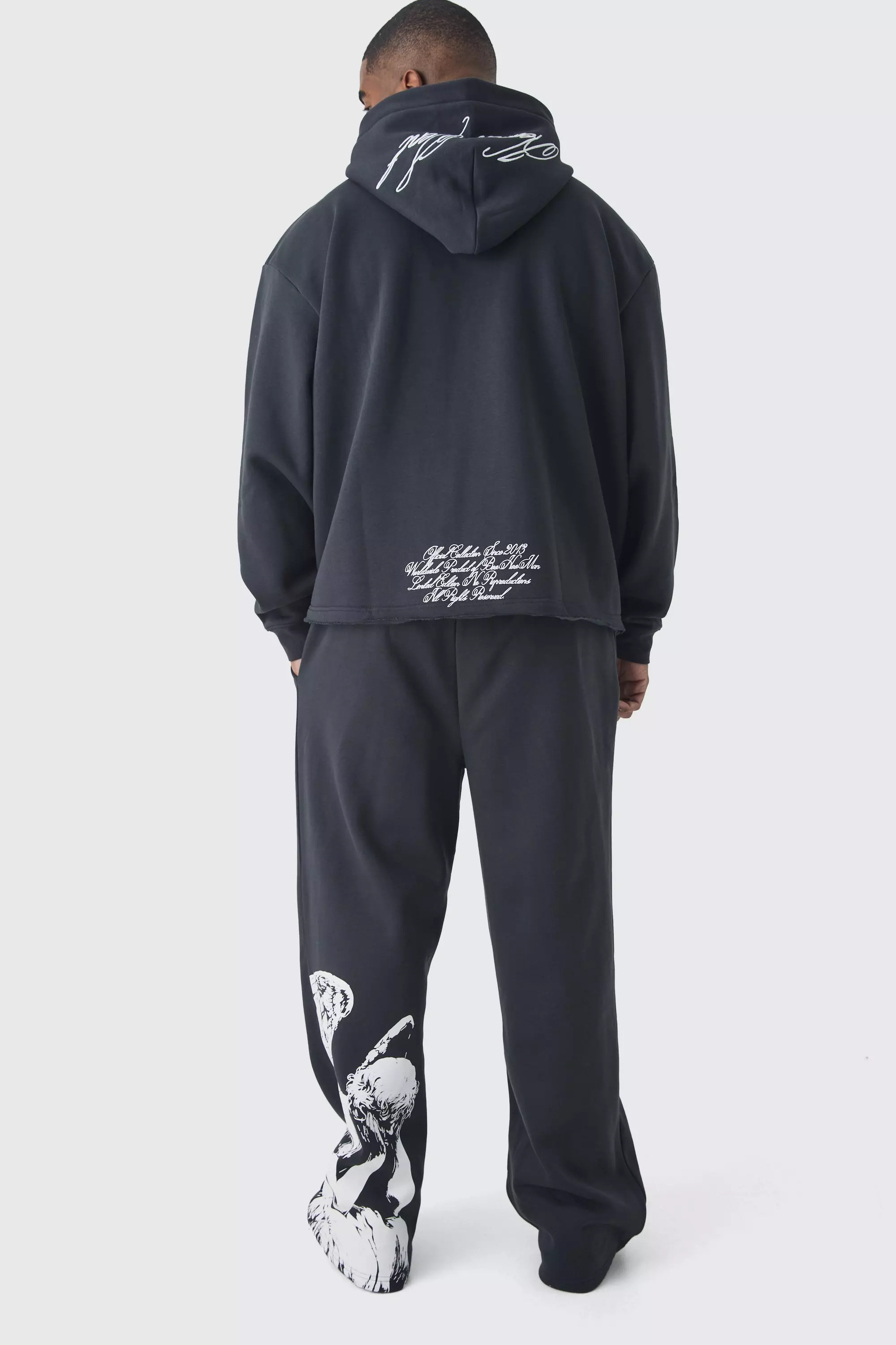 Charcoal Plus Relaxed Cherub Print Sweatpants alternative image